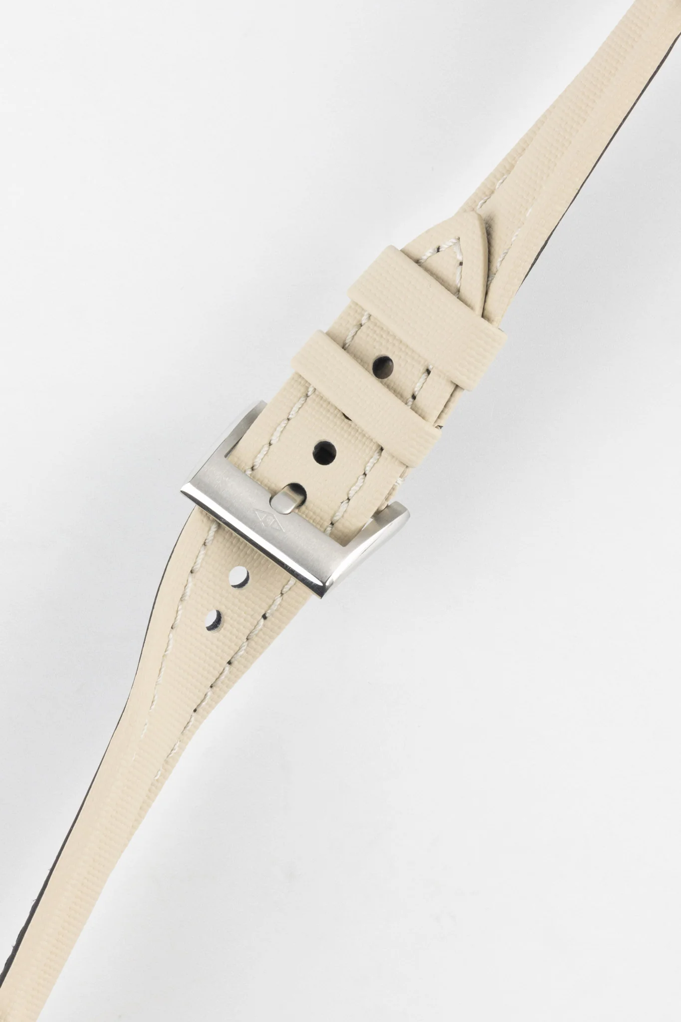 Artem Straps Classic Beige Sailcloth Watch Strap with Beige Stitching - Image 5