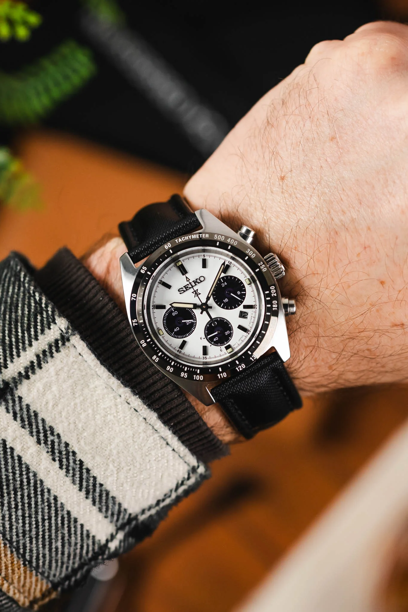 Artem Straps Classic Black Sailcloth Watch Strap with Black Stitching - Image 2