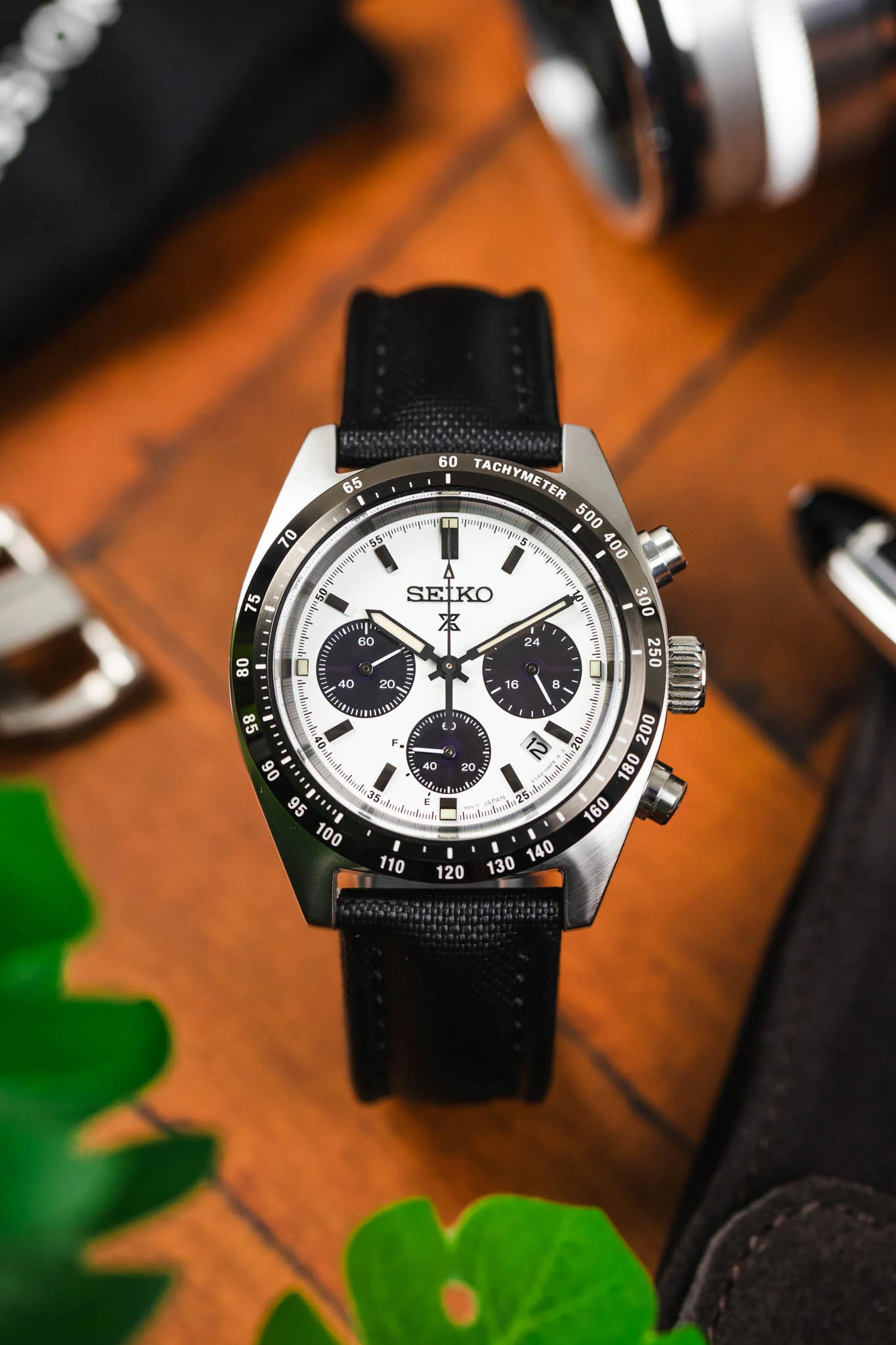 Artem Straps Classic Black Sailcloth Watch Strap with Black Stitching - Image 4