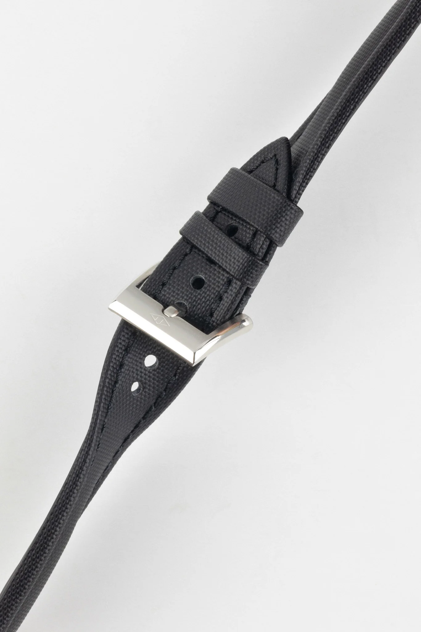 Artem Straps Classic Black Sailcloth Watch Strap with Black Stitching - Image 5