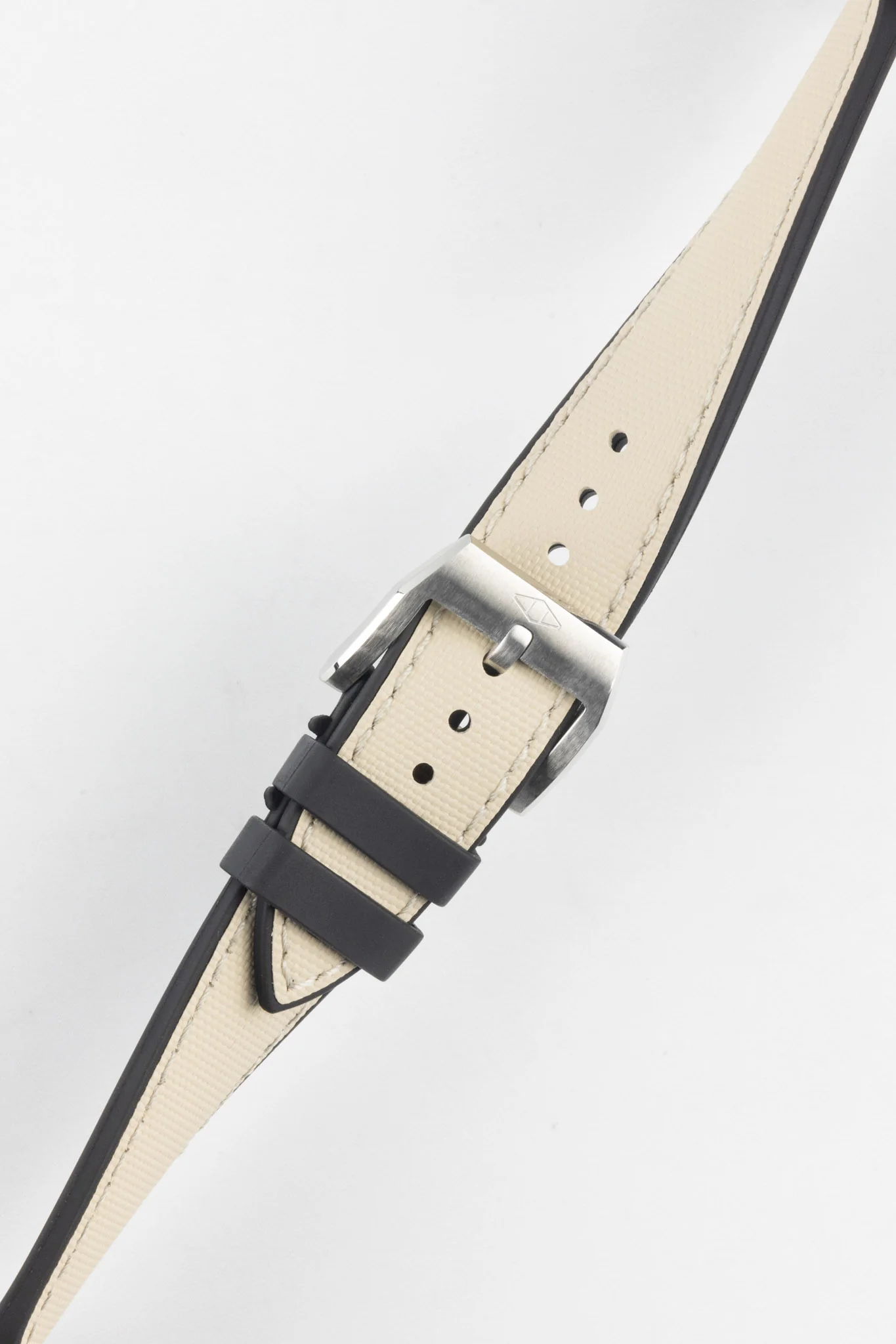 Artem Straps HydroFlex™ Beige Hybrid FKM Rubber Watch Strap with Beige Stitching - Image 5