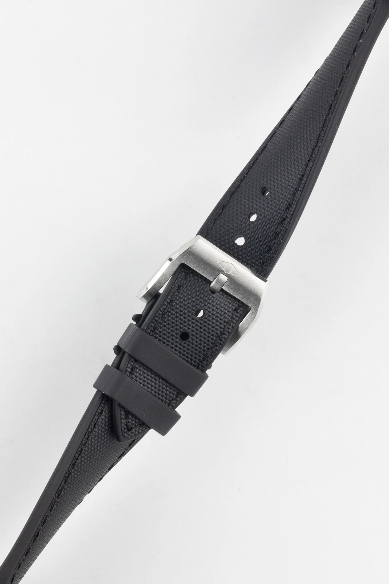 Artem Straps HydroFlex™ Black Hybrid FKM Rubber Watch Strap with Black Stitching - Image 5