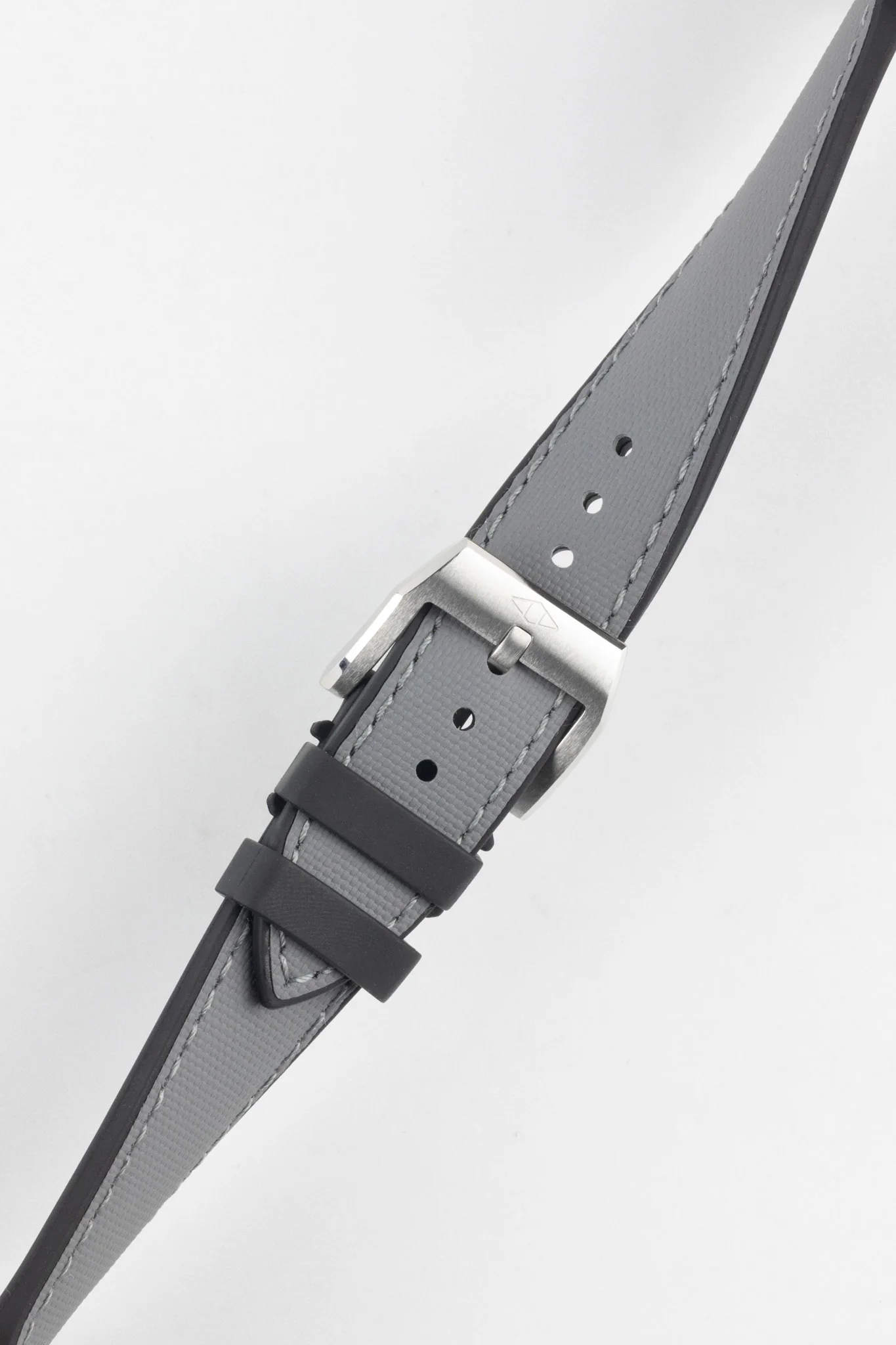 Artem Straps HydroFlex™ Grey Hybrid FKM Rubber Watch Strap with Grey Stitching - Image 5