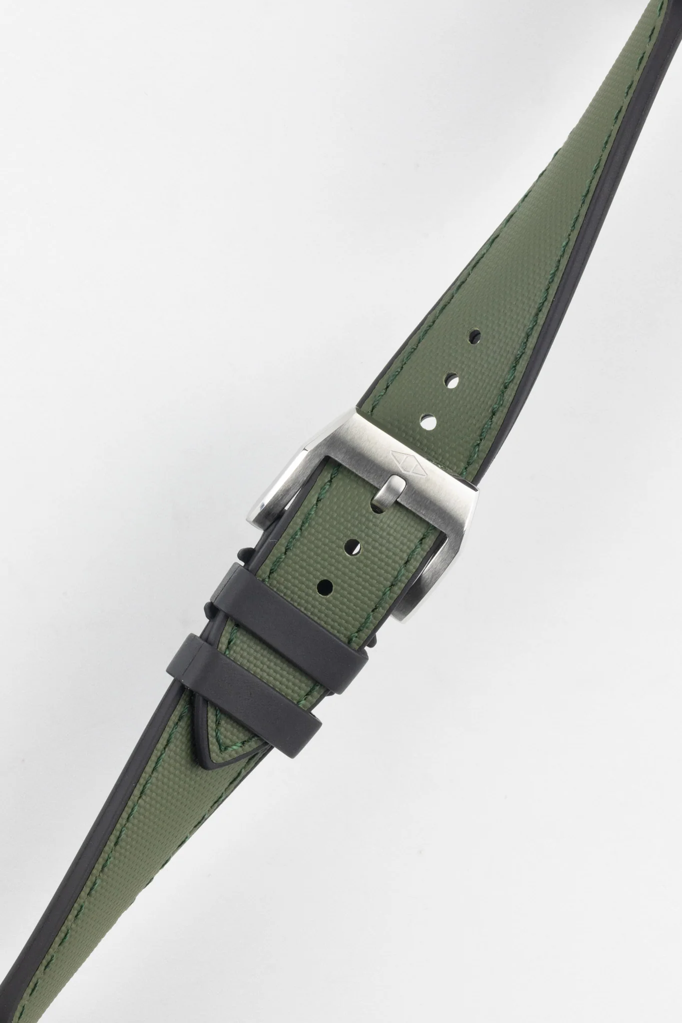 Artem Straps HydroFlex™ Khaki Hybrid FKM Rubber Watch Strap with Khaki Stitching - Image 5