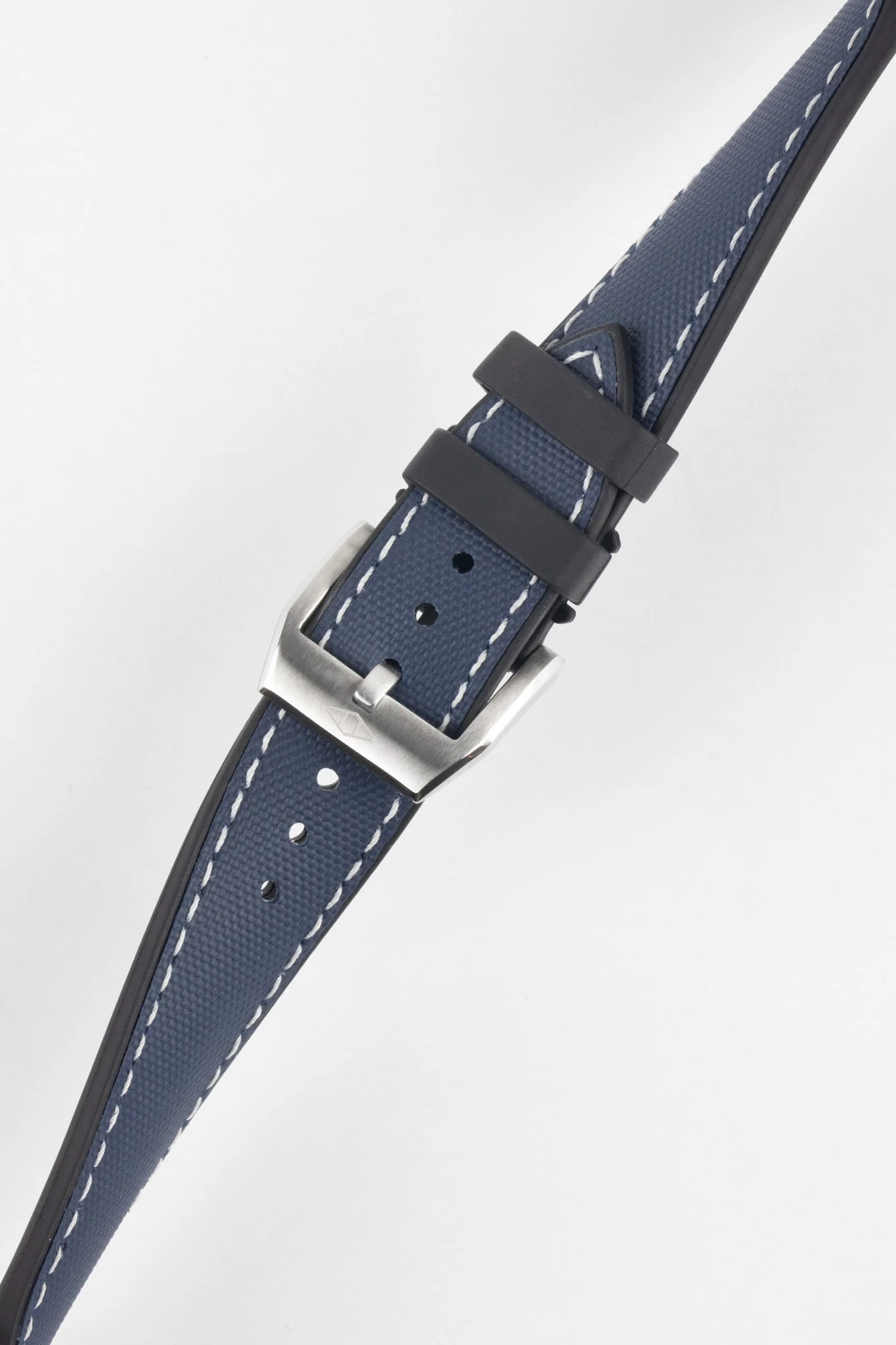 Artem Straps HydroFlex™ Navy Hybrid FKM Rubber Watch Strap with White Stitching - Image 5