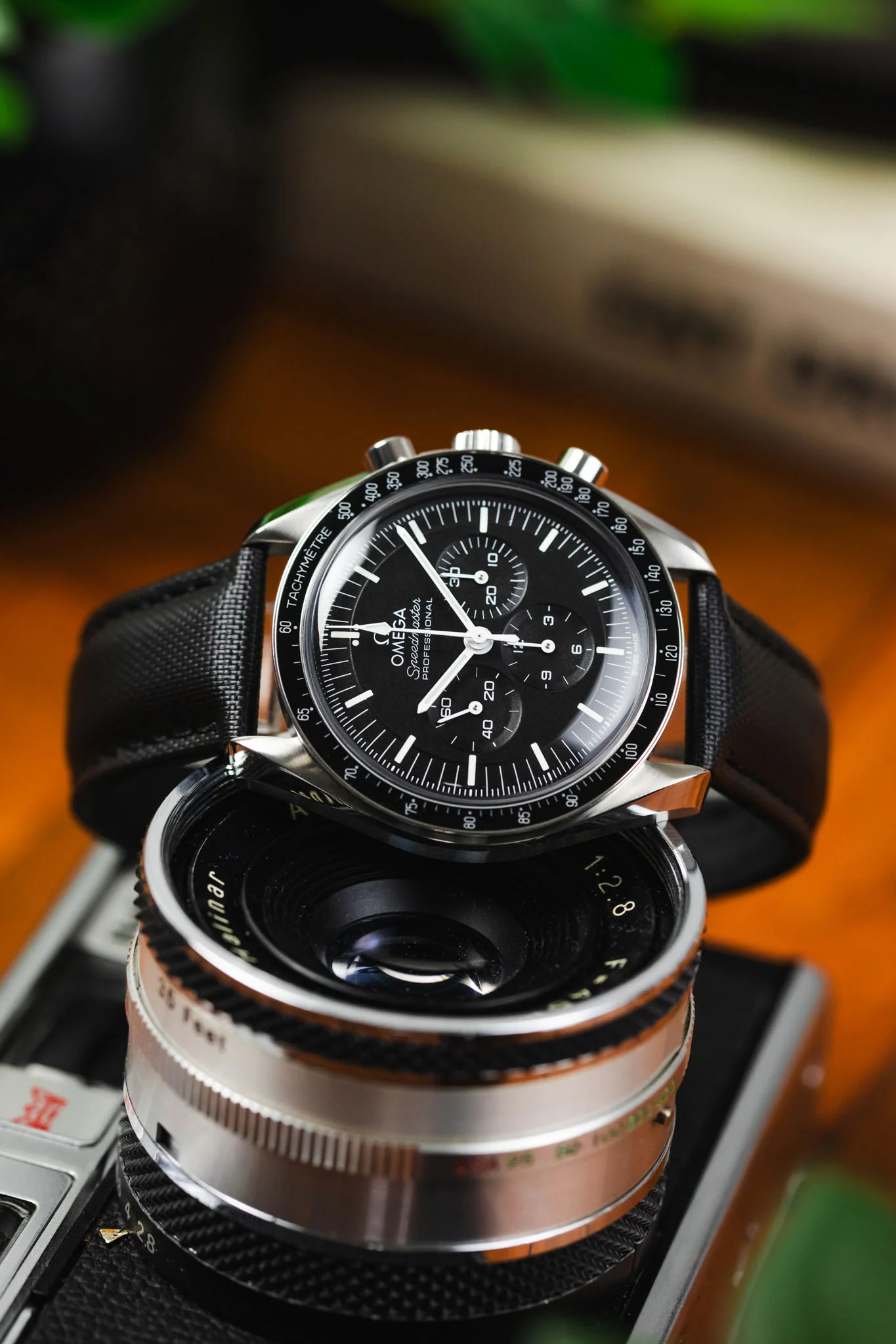 Artem Straps Loop-less™ Black Sailcloth Watch Strap with Black Stitching - Image 4