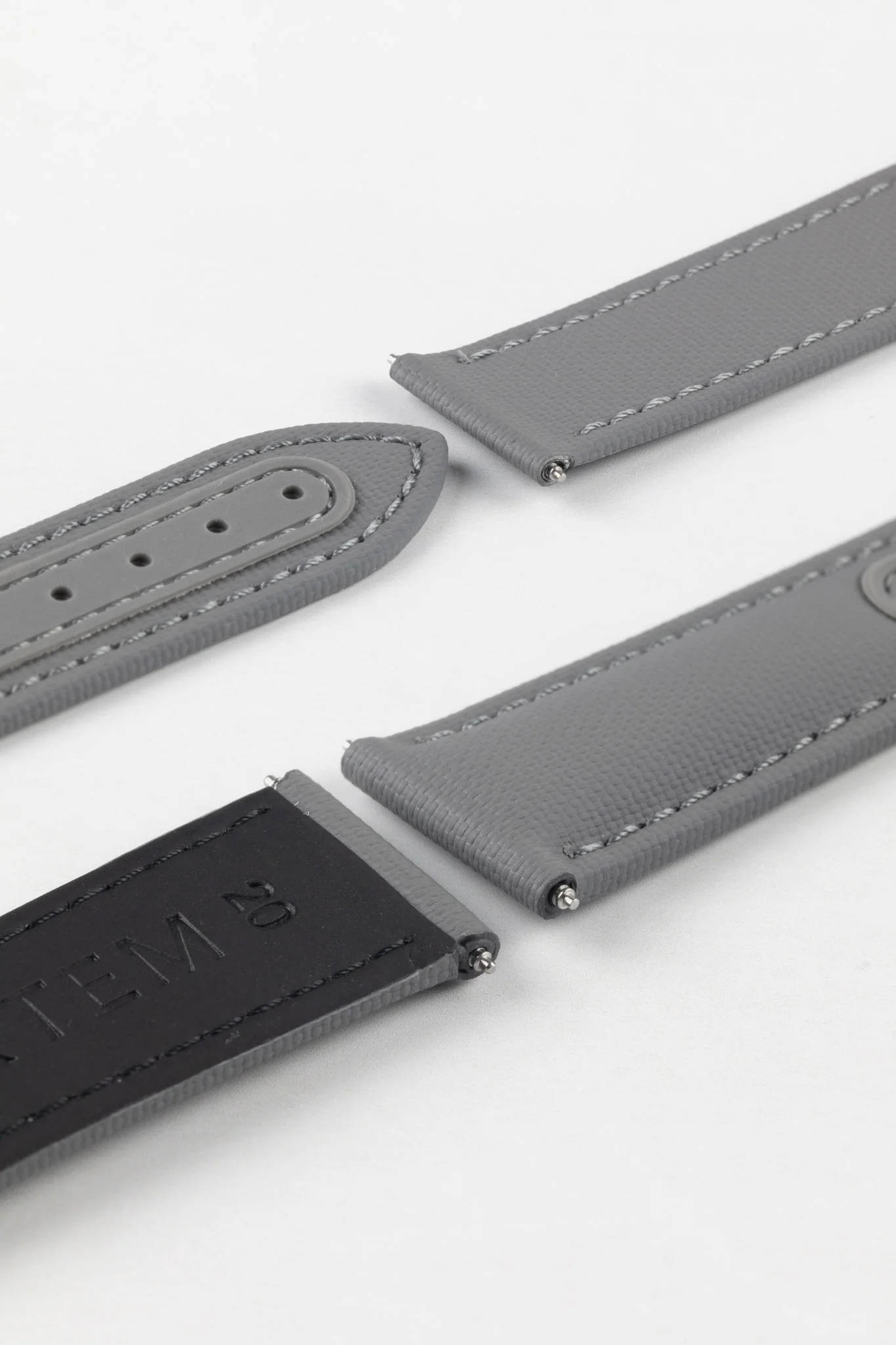 Artem Straps Loop-less™ Grey Sailcloth Watch Strap - Image 5