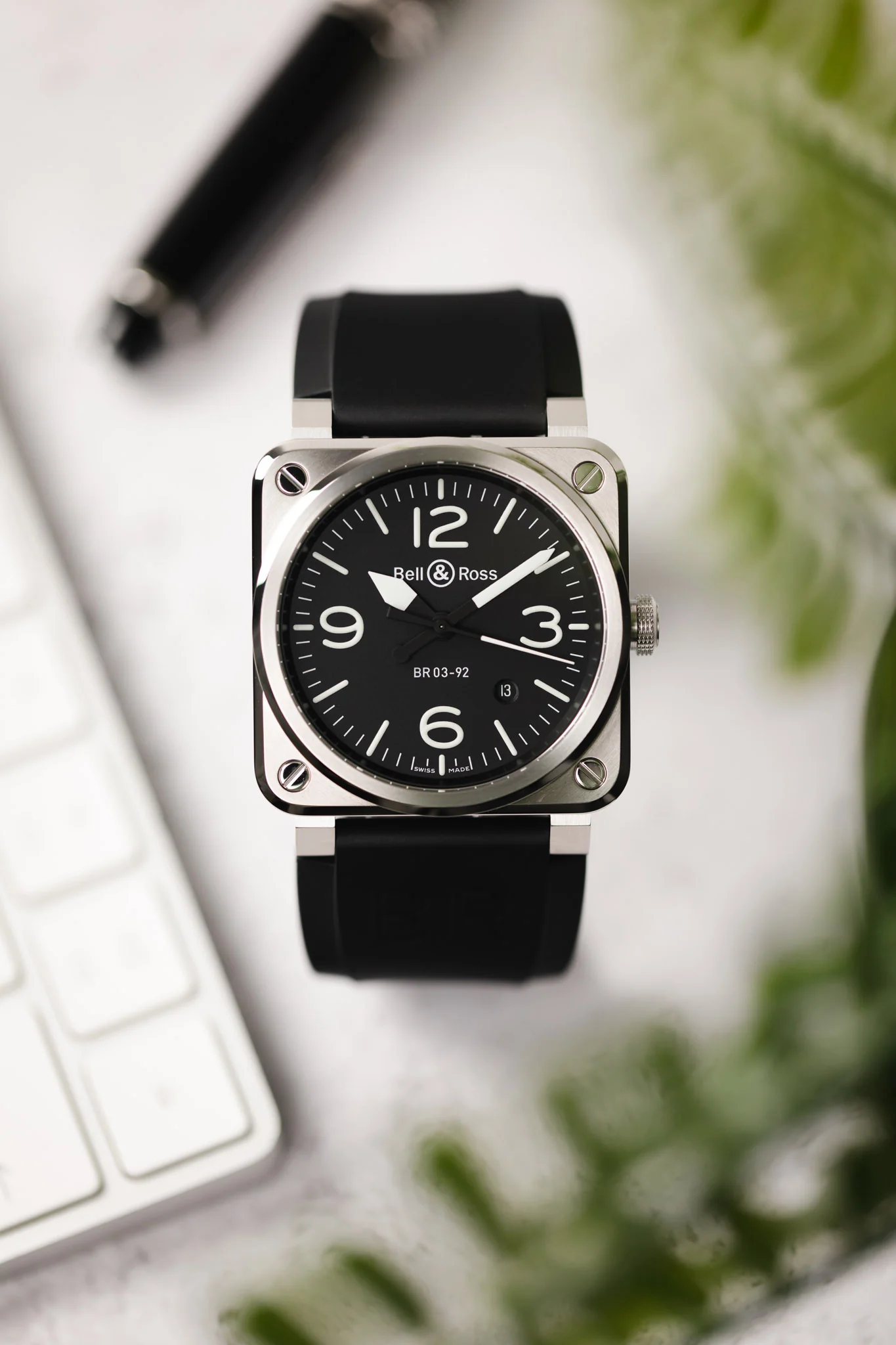 BELL & ROSS BR 03-92-BLC Black Steel 42mm Automatic Watch - Black Dial - Image 4