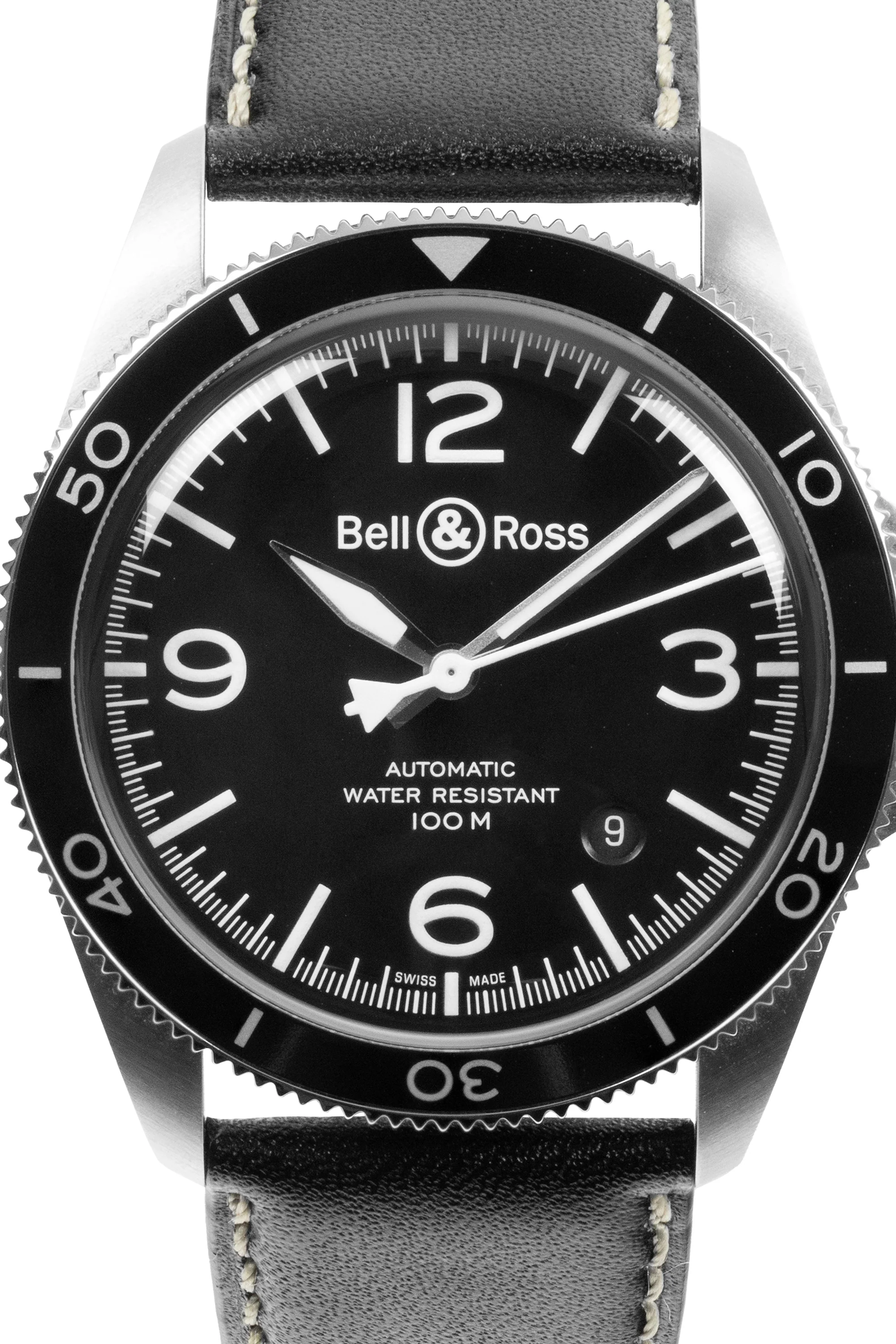BELL & ROSS BR V2-92 Heritage Black Steel Automatic Watch 41mm - Black Dial - Image 3
