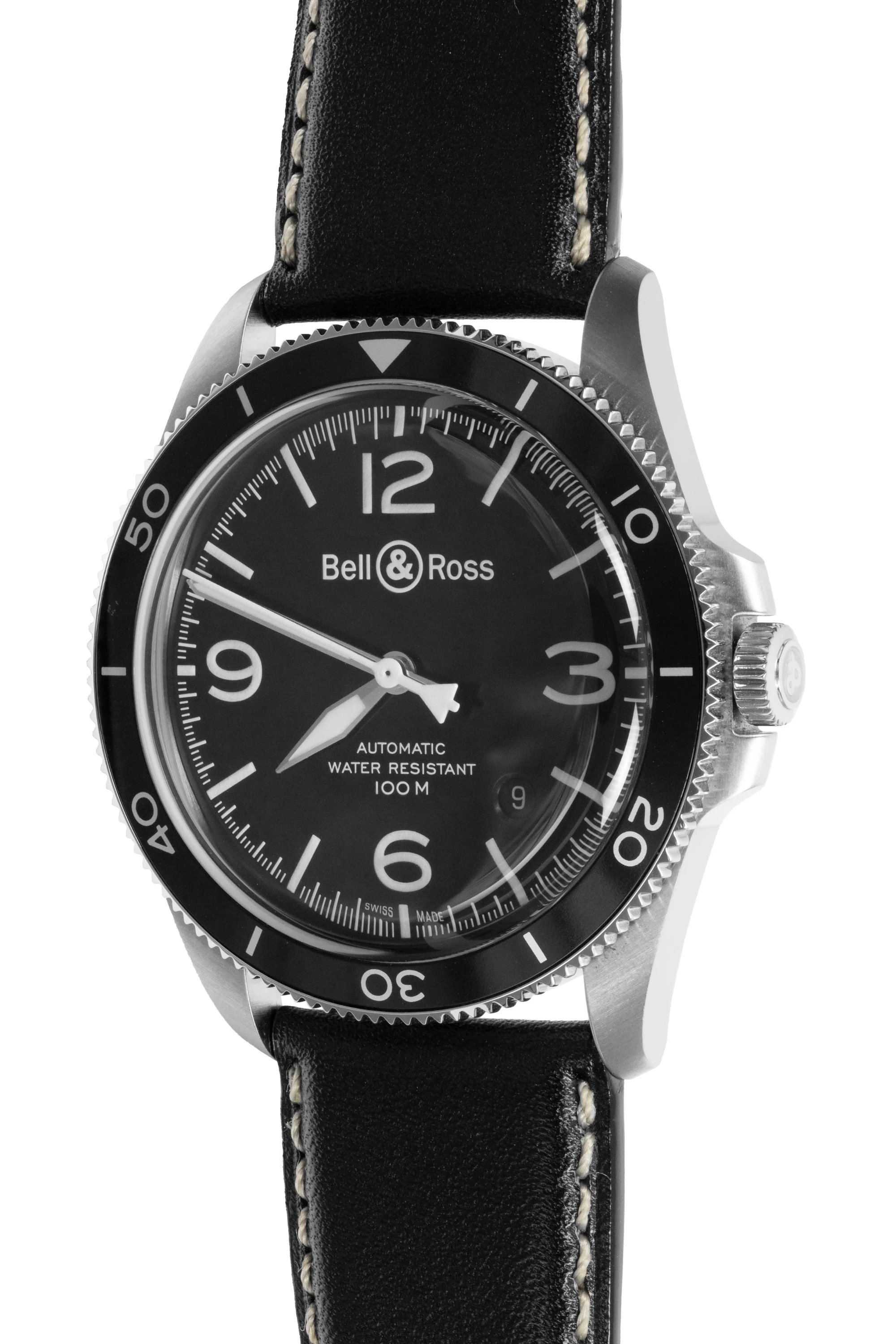 BELL & ROSS BR V2-92 Heritage Black Steel Automatic Watch 41mm - Black Dial - Image 4