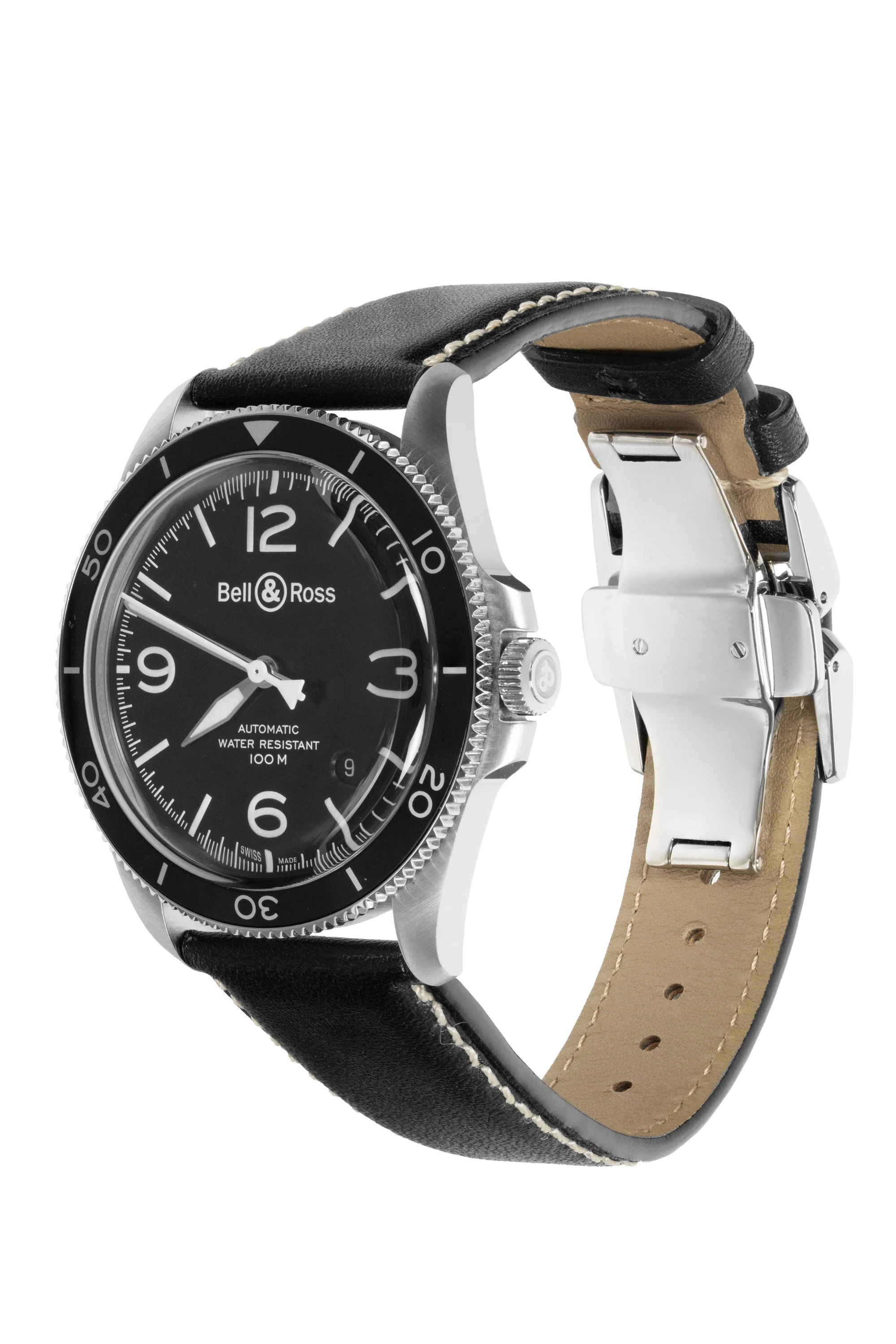 BELL & ROSS BR V2-92 Heritage Black Steel Automatic Watch 41mm - Black Dial - Image 7