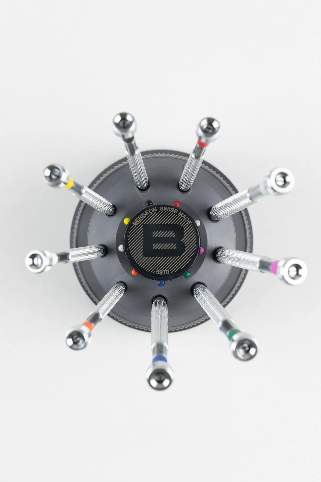 BERGEON 9-Piece Screwdriver Set on a Rotating Stand - 5970 - Image 3