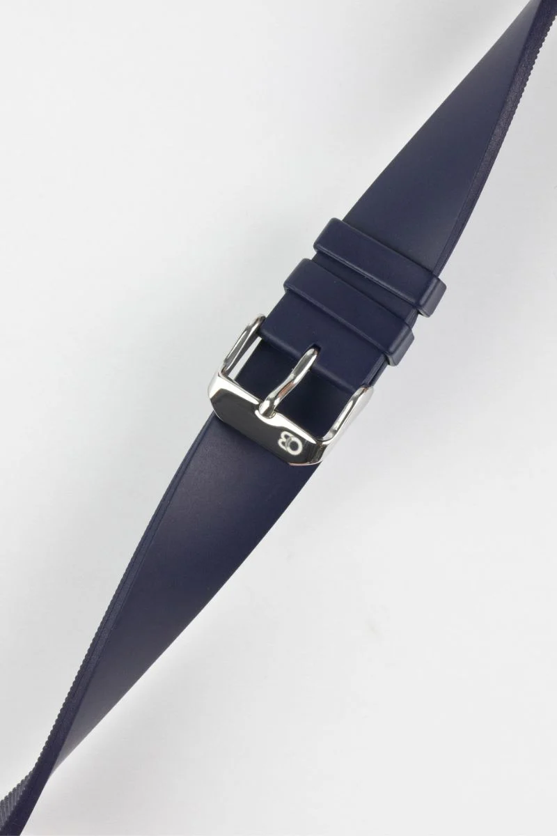 Bonetto Cinturini 270 Self-Punch Rubber Watch Strap in DARK BLUE - Image 5