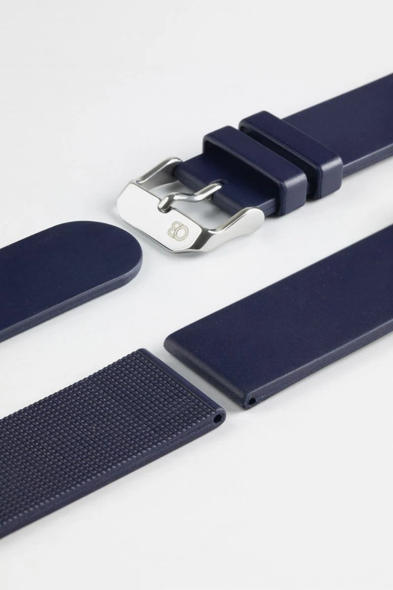 Bonetto Cinturini 270 Self-Punch Rubber Watch Strap in DARK BLUE - Image 7