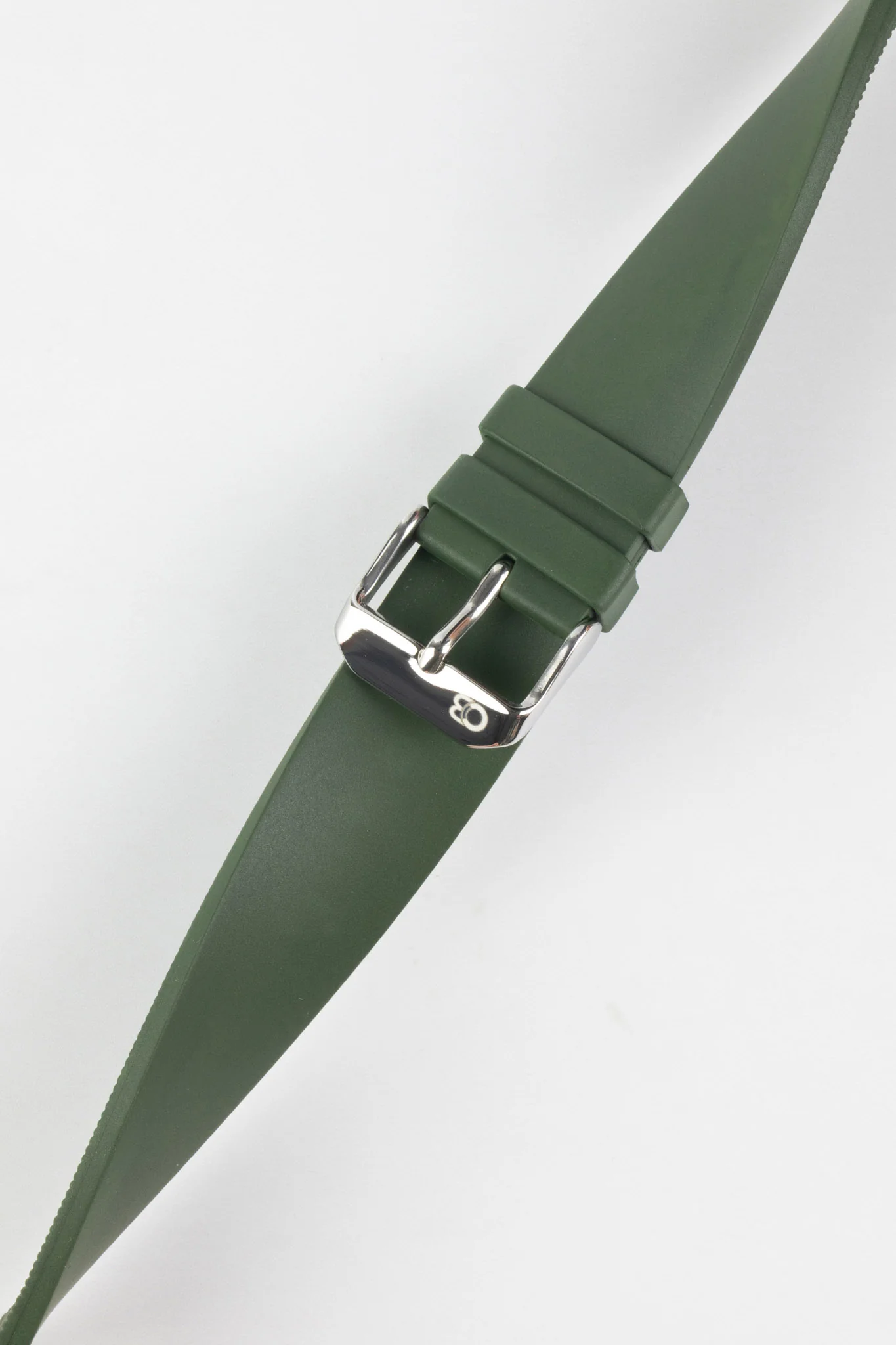 Bonetto Cinturini 270 Self-Punch Rubber Watch Strap in DARK GREEN - Image 5