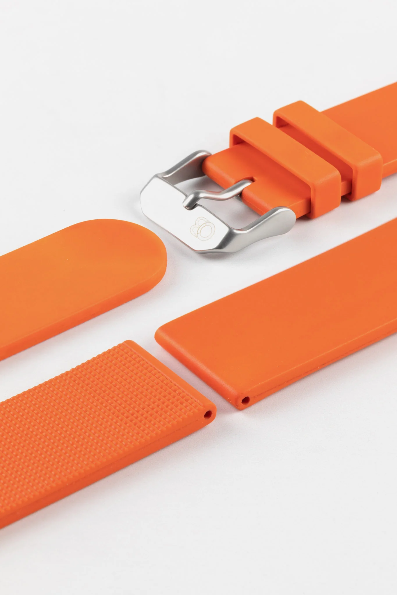 Bonetto Cinturini 270 Self-Punch Rubber Watch Strap in ORANGE - Image 7