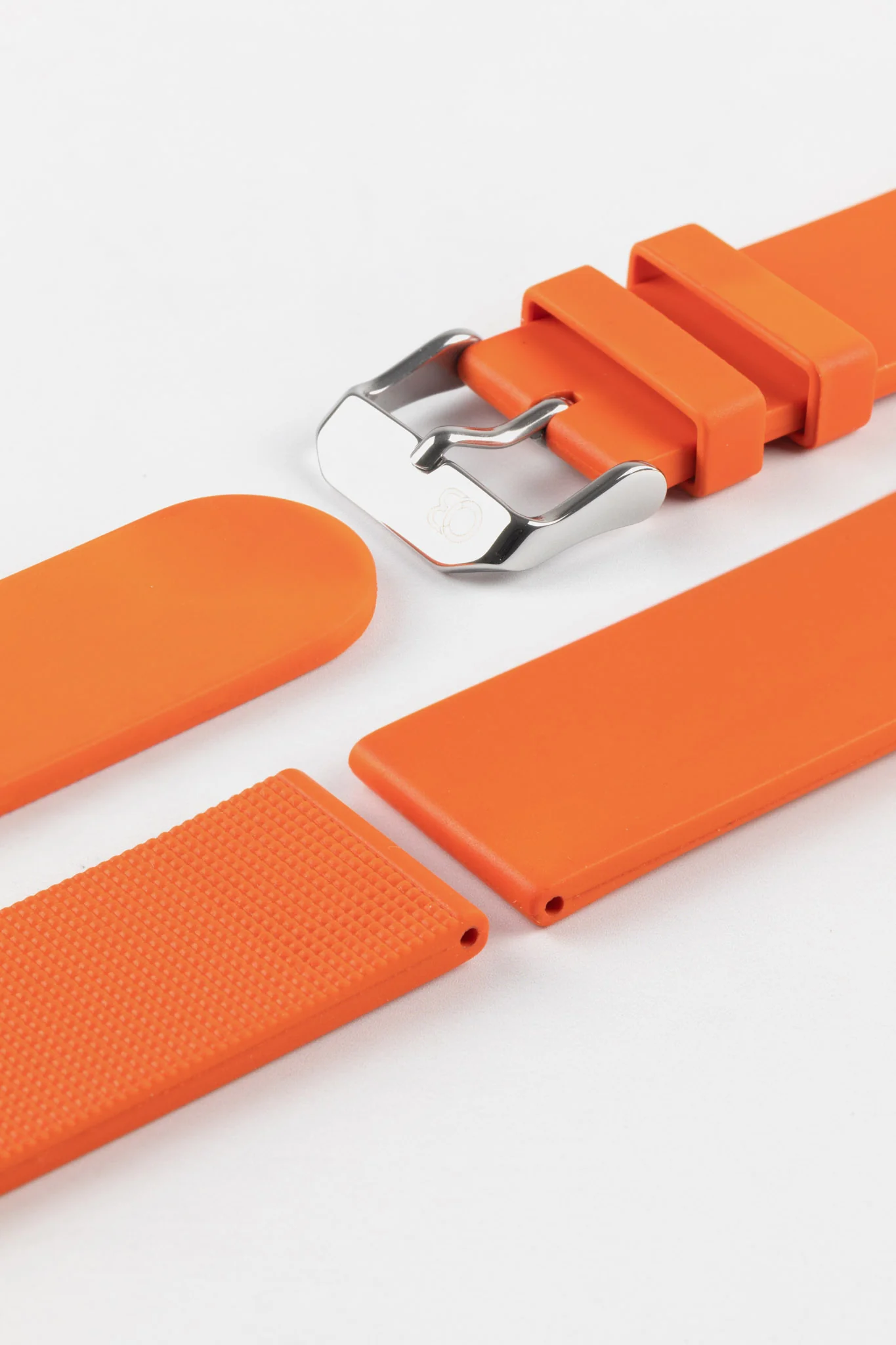 Bonetto Cinturini 270 Self-Punch Rubber Watch Strap in ORANGE - Image 8