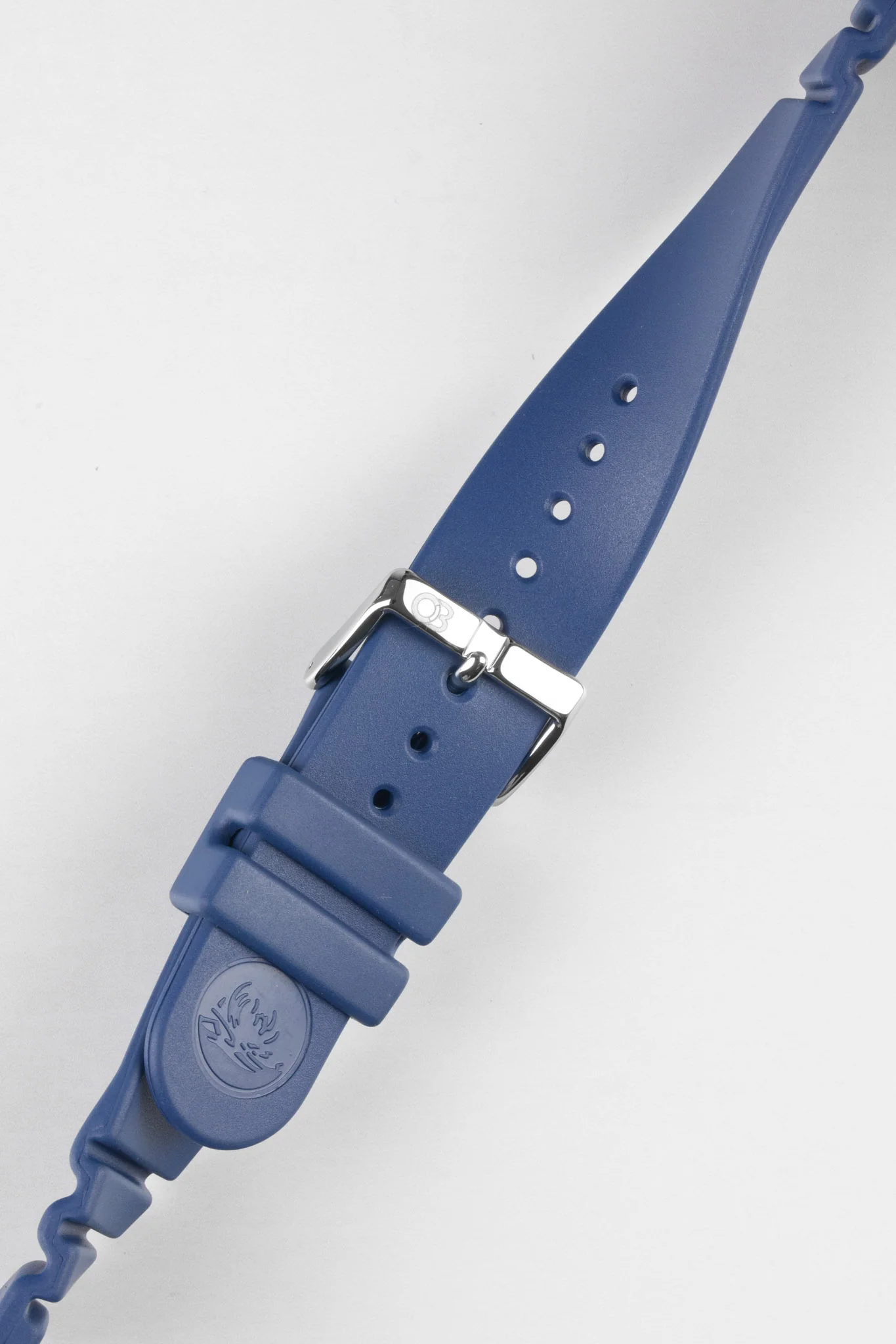 Bonetto Cinturini 284 Premium Rubber Sports Watch Strap in BLUE - Image 5