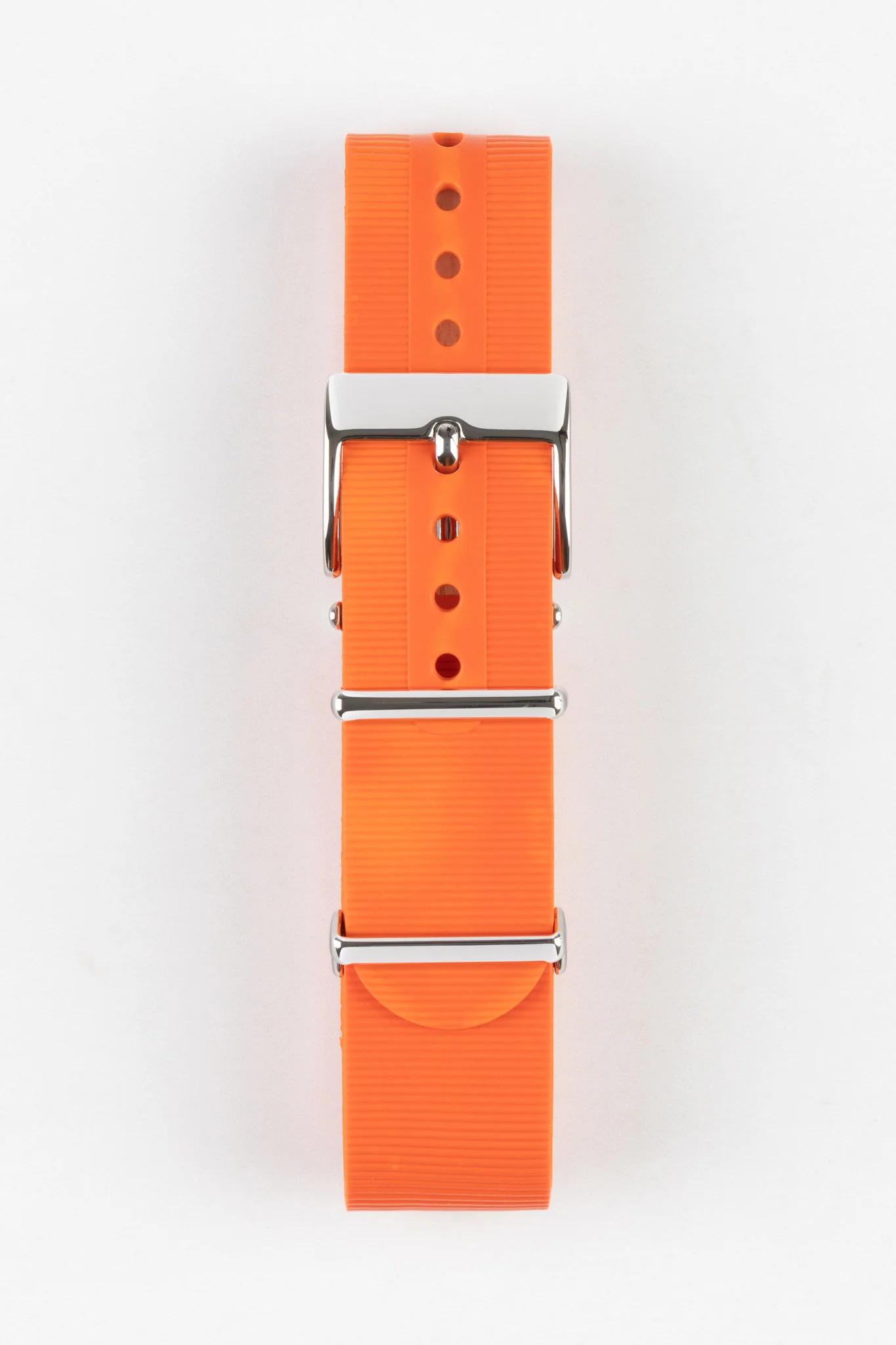 Bonetto Cinturini 328 Premium Rubber One-Piece Watch Strap in ORANGE - Image 5