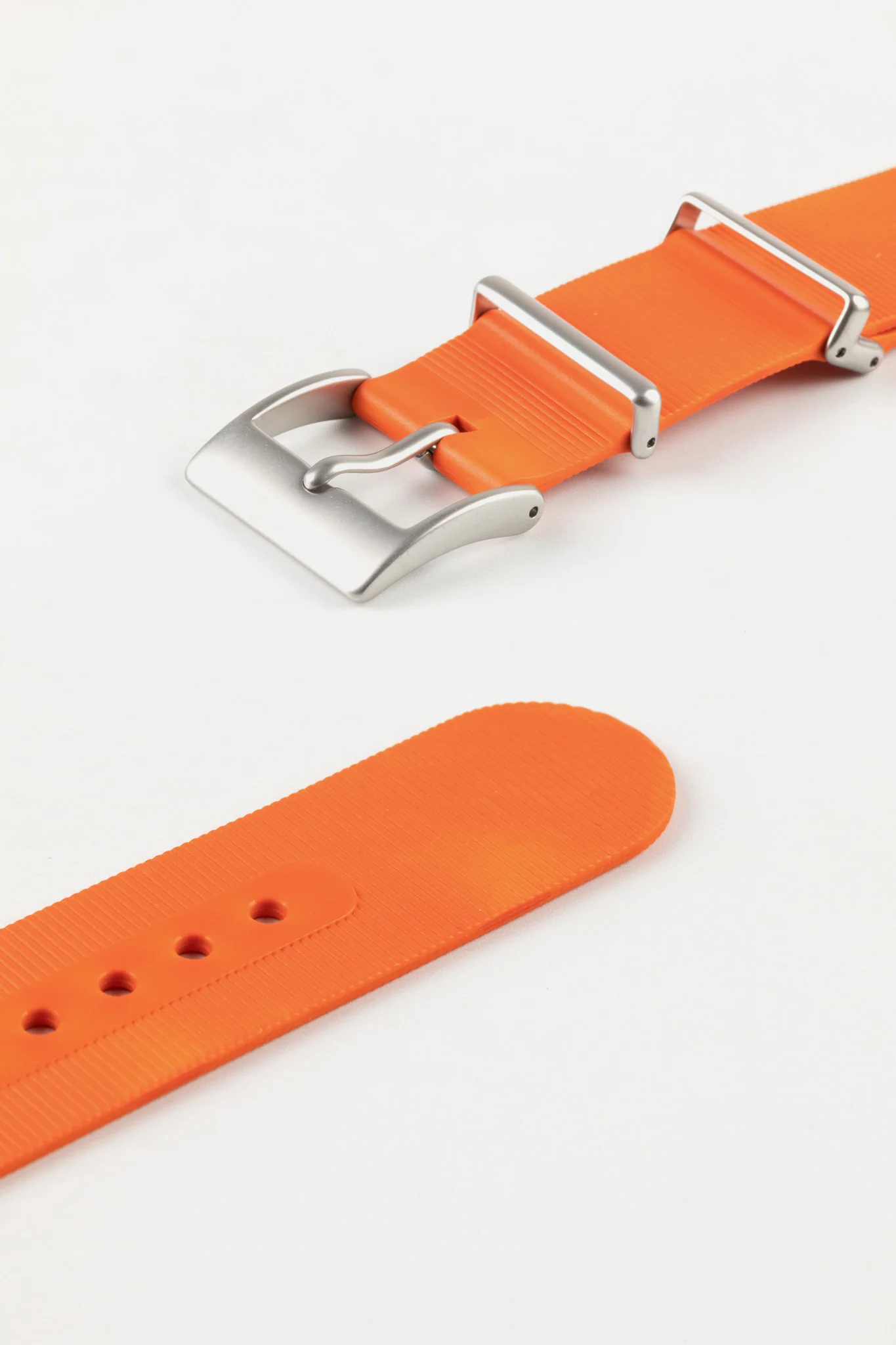 Bonetto Cinturini 328 Premium Rubber One-Piece Watch Strap in ORANGE - Image 8