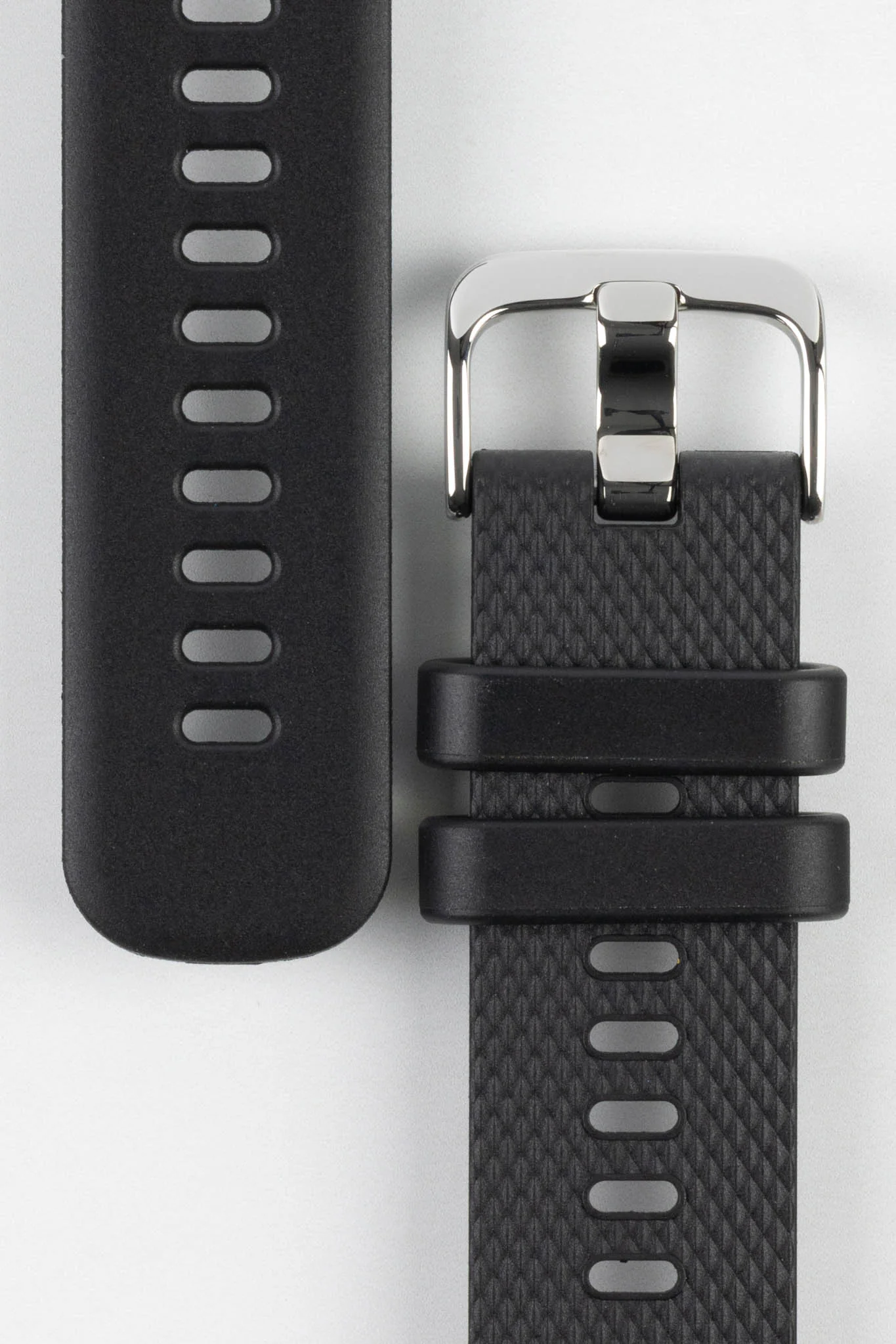 Bonetto Cinturini 330 Wide-Tang Parallel Rubber Watch Strap in BLACK - Image 3