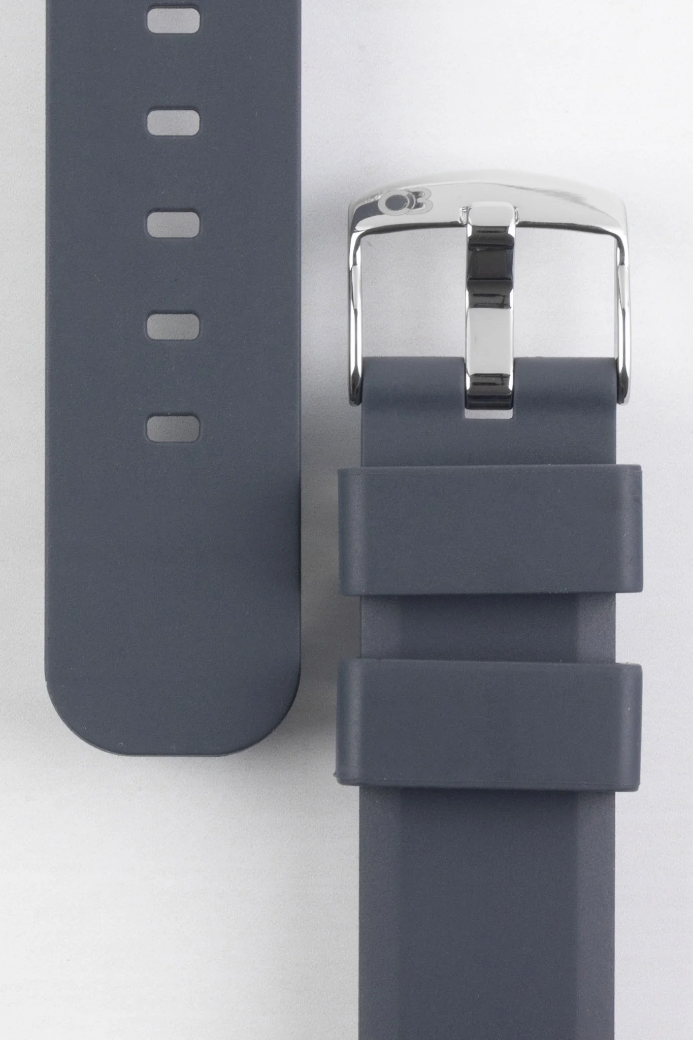 Bonetto Cinturini 317 Premium Rubber Watch Strap in DARK GREY - Image 3