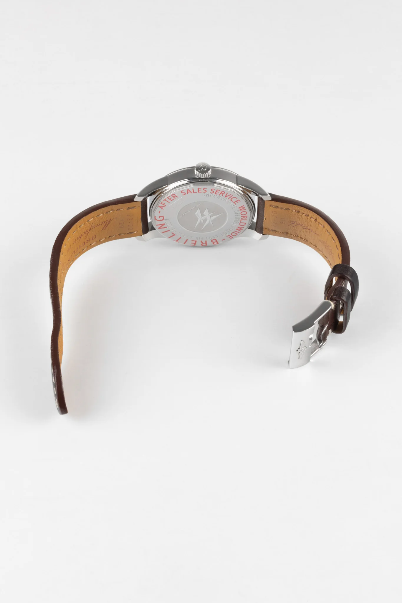 BREITLING A4531012/G751 Transocean Automatic 43mm Day-Date Watch - Cream Dial & Brown Leather Strap - Image 9
