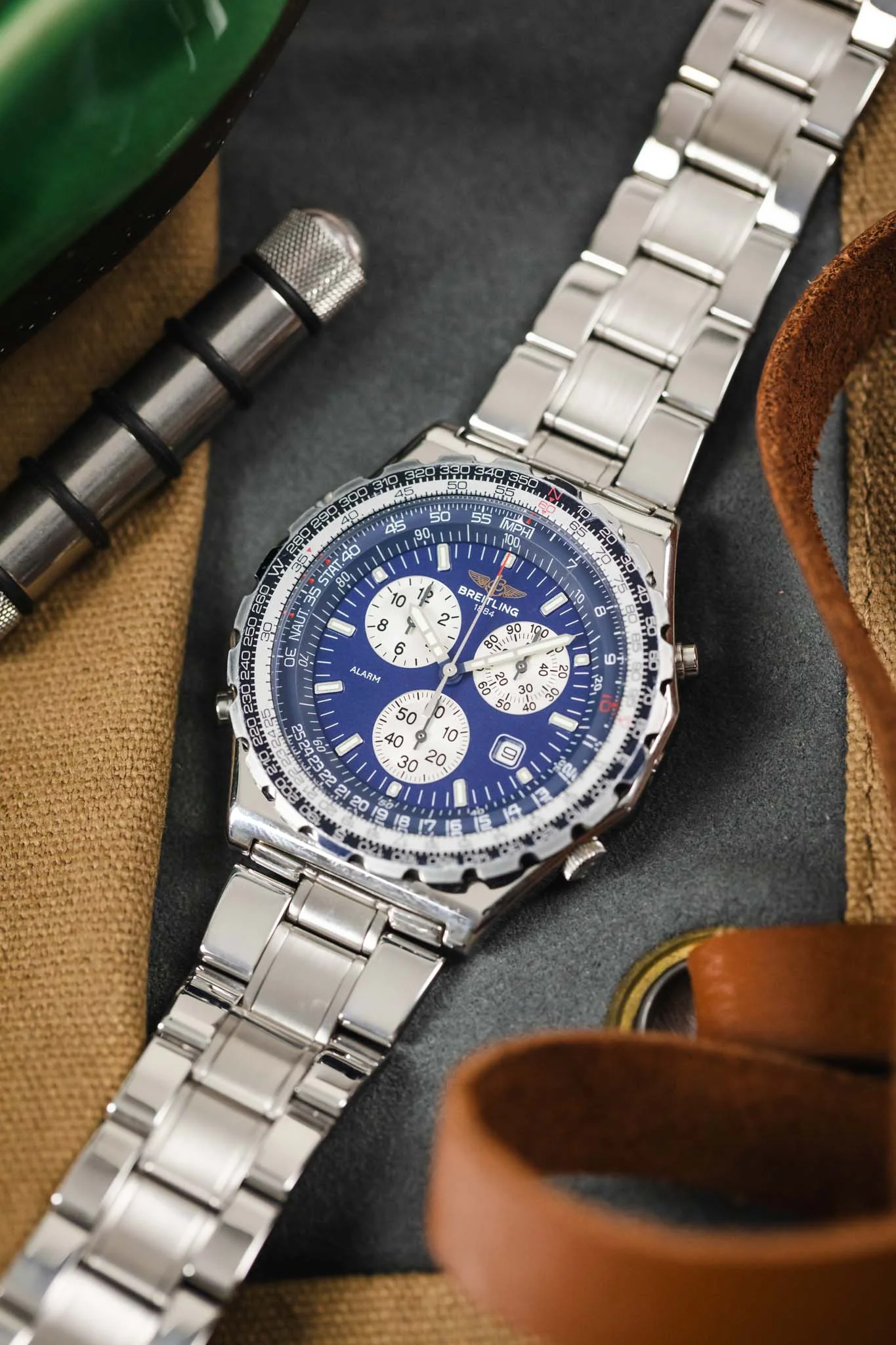 BREITLING Jupiter Pilot Watch - Blue Dial - Image 6