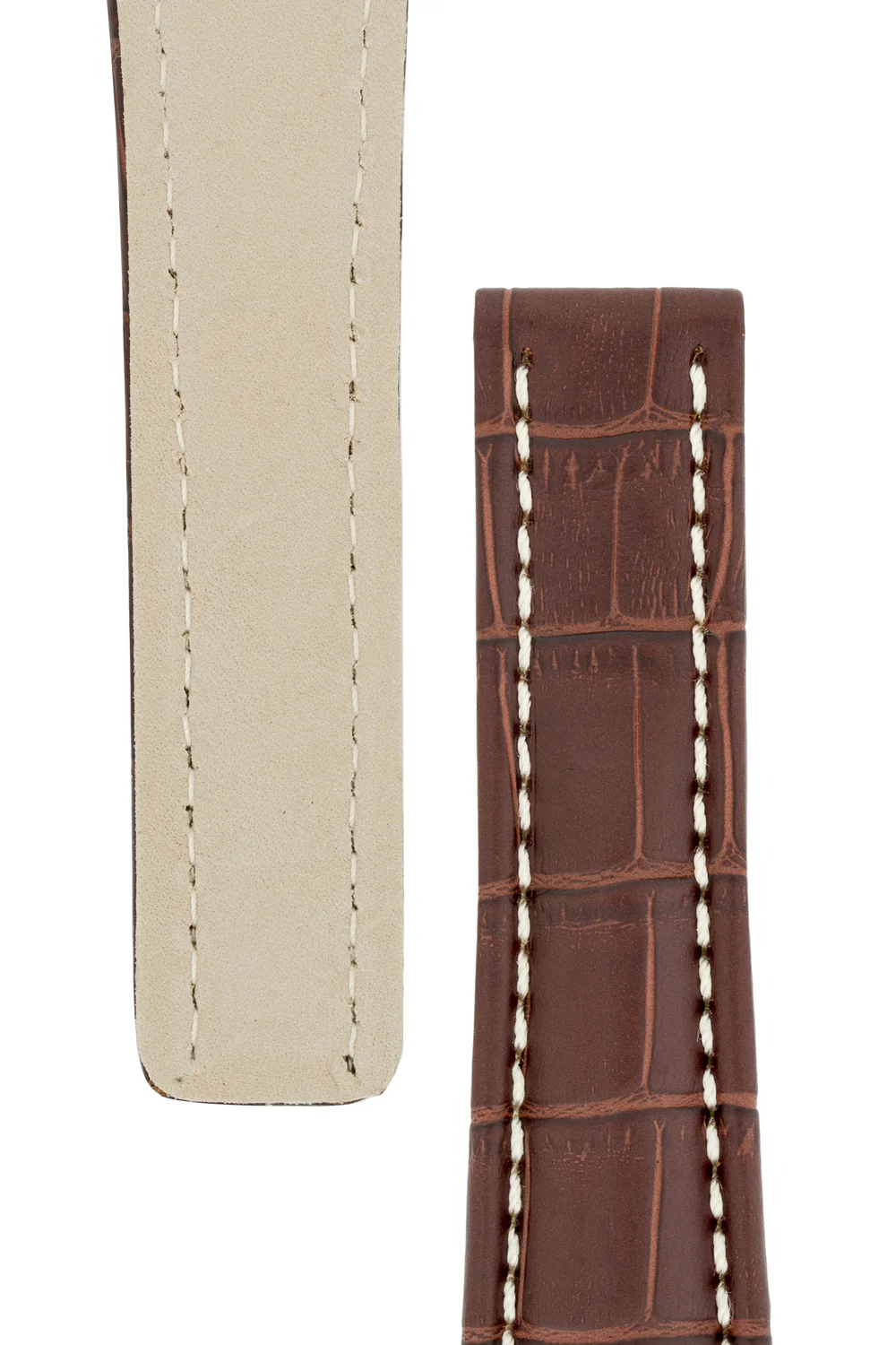 Breitling-Style Alligator-Embossed Deployment Strap - TABAC - Image 4
