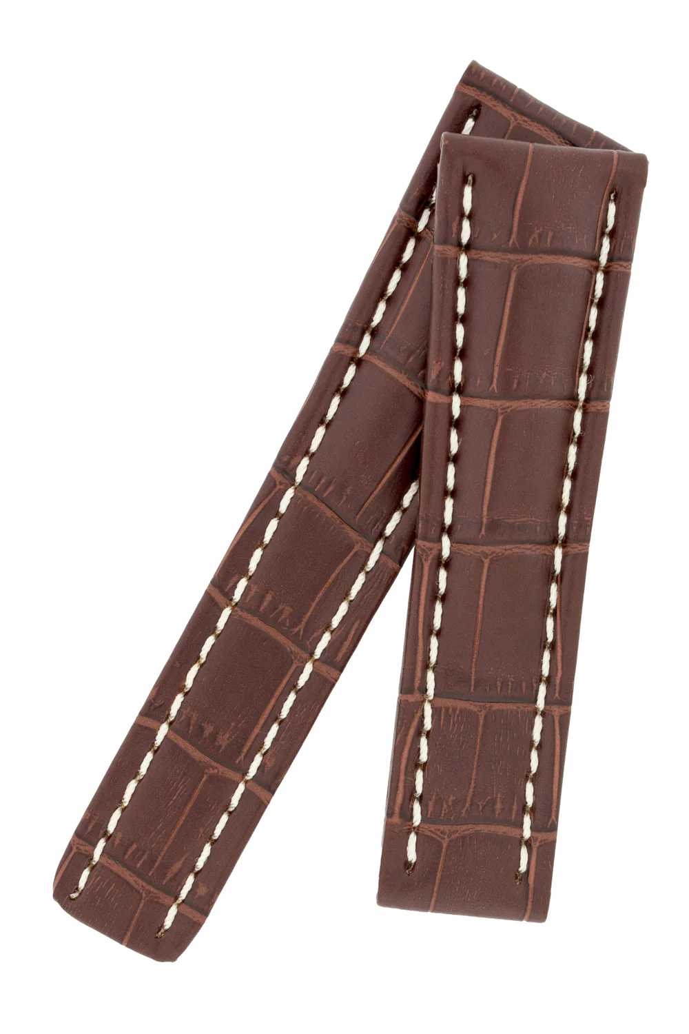 Breitling-Style Alligator-Embossed Deployment Strap - TABAC - Image 5