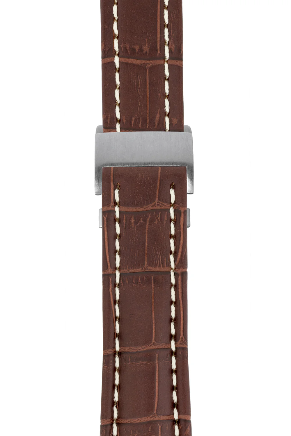 Breitling-Style Alligator-Embossed Deployment Strap - TABAC - Image 6