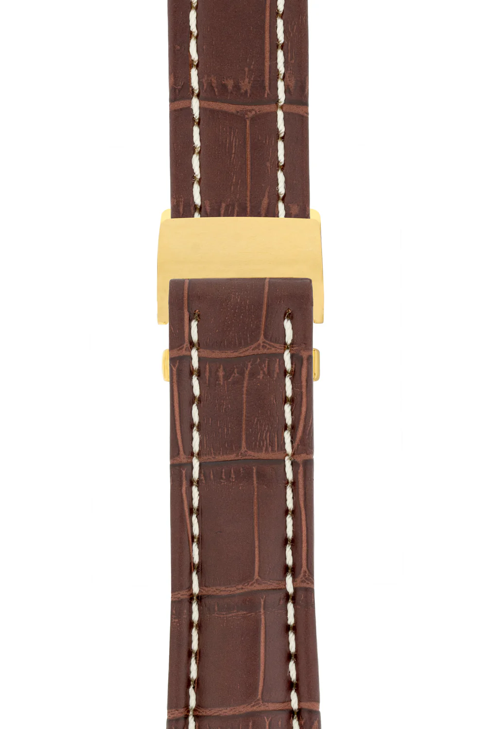 Breitling-Style Alligator-Embossed Deployment Strap - TABAC - Image 7