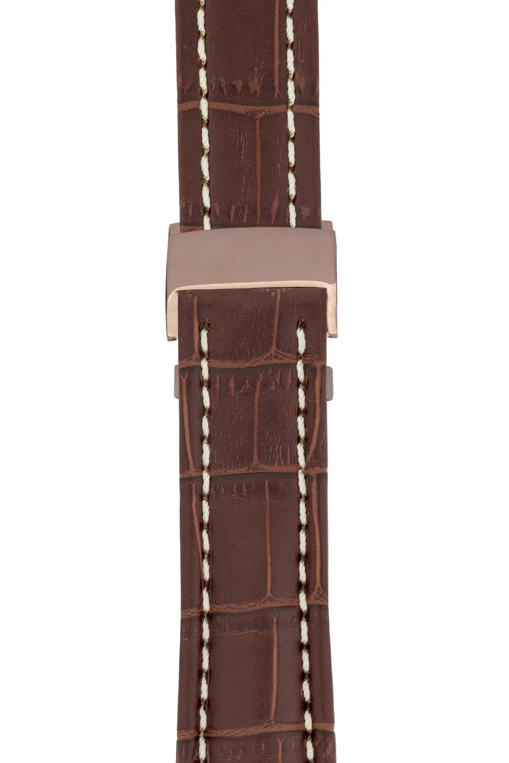 Breitling-Style Alligator-Embossed Deployment Strap - TABAC - Image 8
