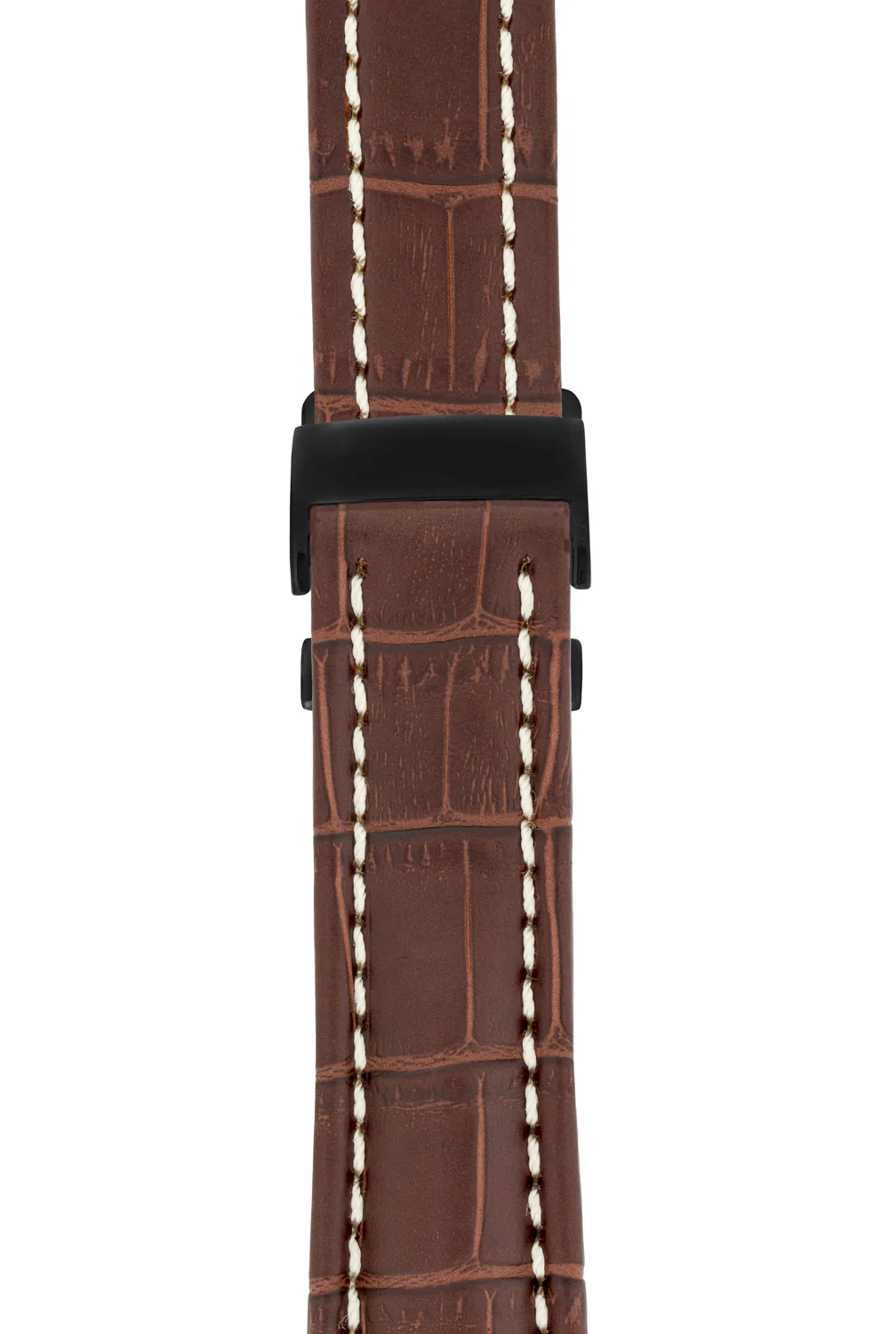 Breitling-Style Alligator-Embossed Deployment Strap - TABAC - Image 9