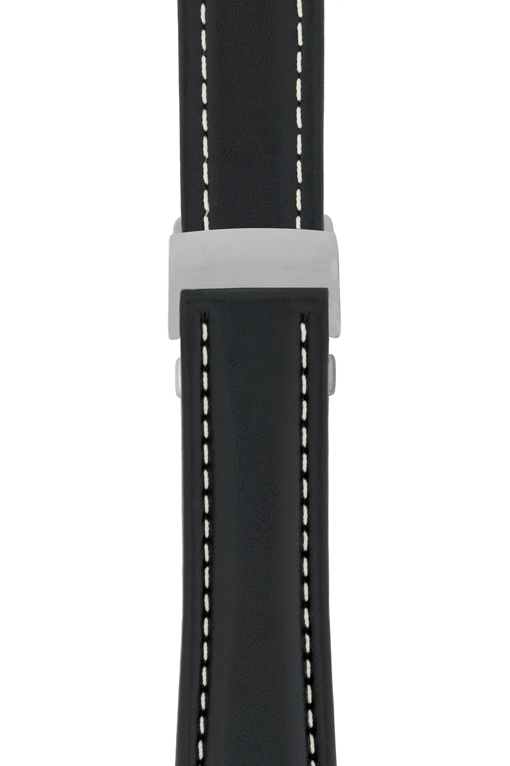 Breitling-Style Calf Deployment Watch Strap in BLACK - Image 3