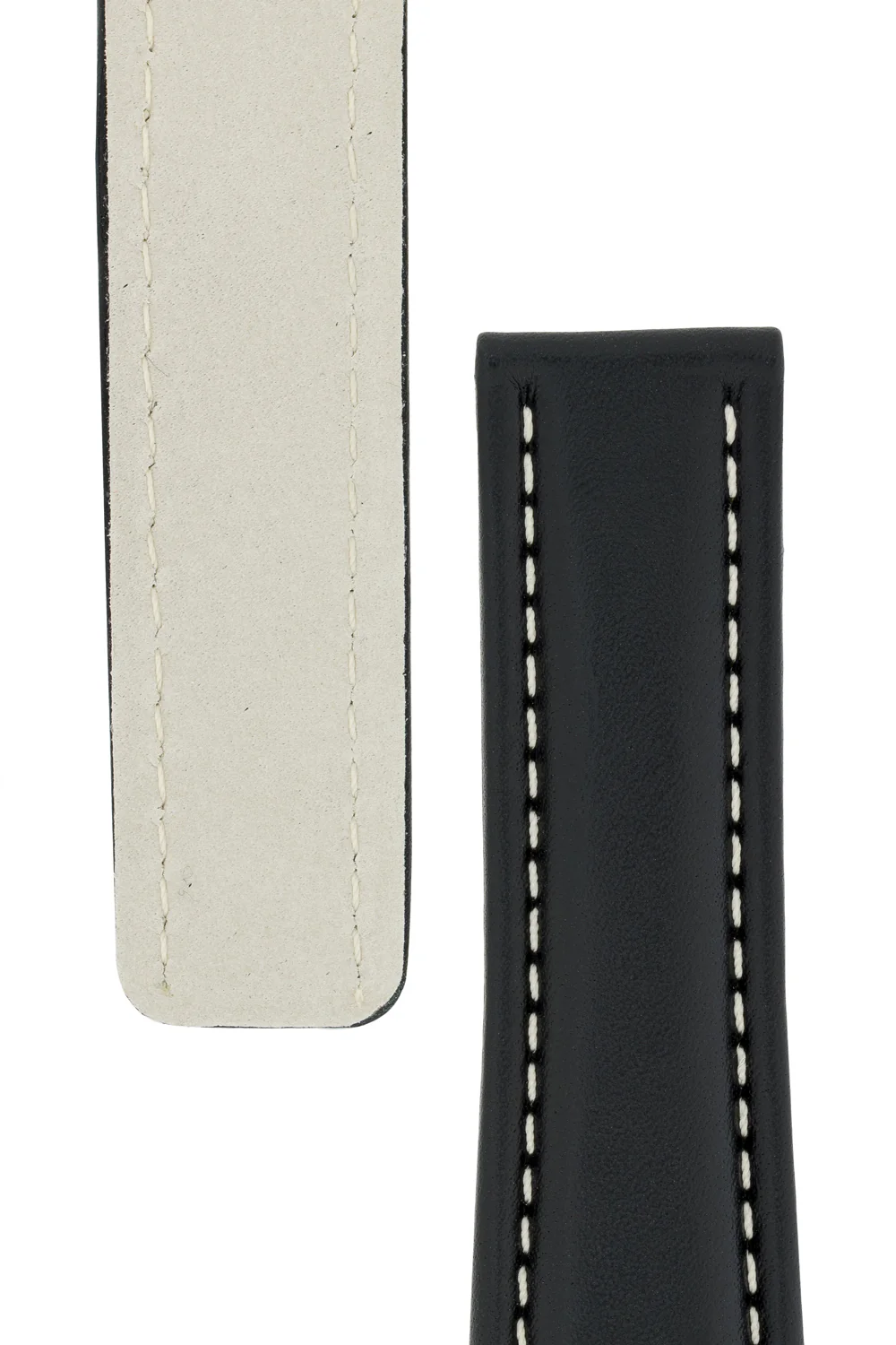 Breitling-Style Calf Deployment Watch Strap in BLACK - Image 4