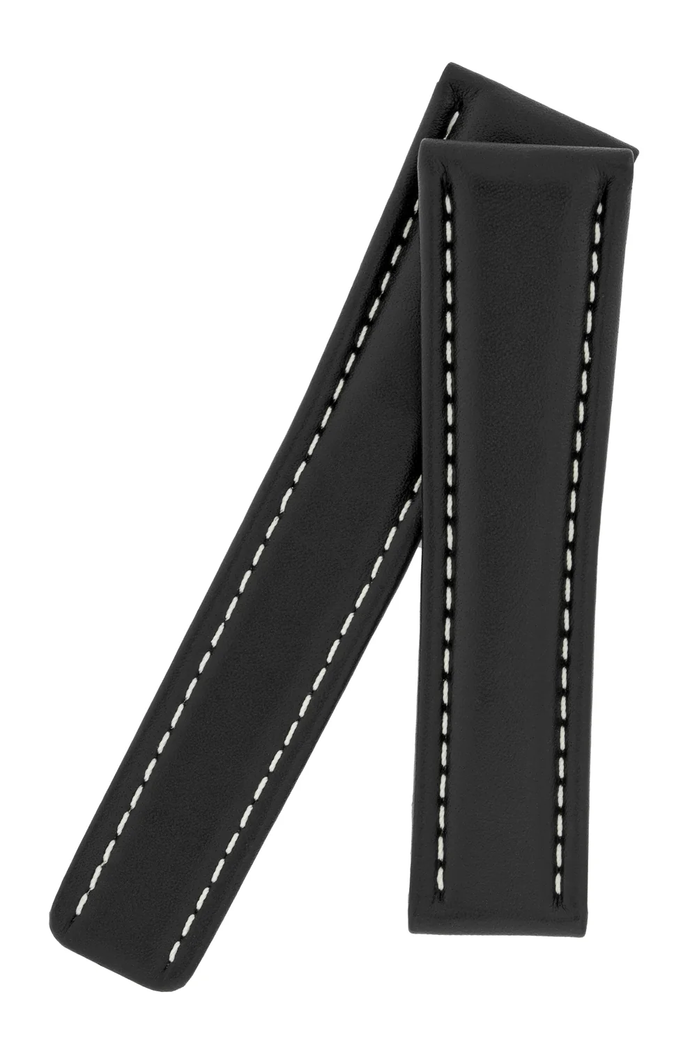 Breitling-Style Calf Deployment Watch Strap in BLACK - Image 5
