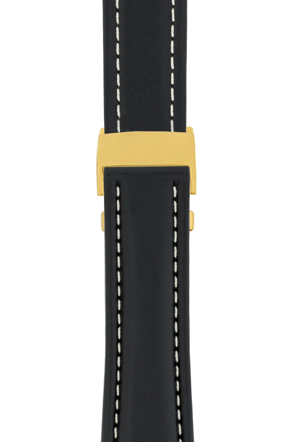 Breitling-Style Calf Deployment Watch Strap in BLACK - Image 7