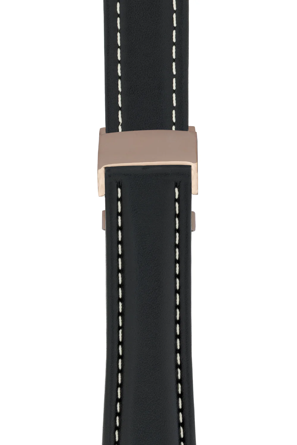 Breitling-Style Calf Deployment Watch Strap in BLACK - Image 8