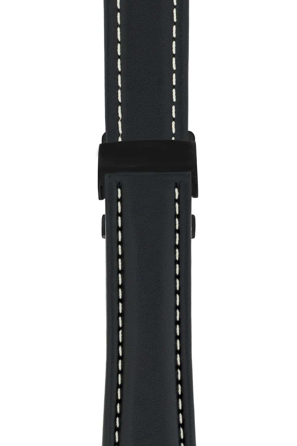 Breitling-Style Calf Deployment Watch Strap in BLACK - Image 9