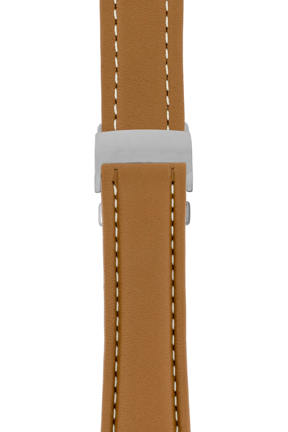 Breitling-Style Calf Deployment Watch Strap in CARAMEL - Image 3