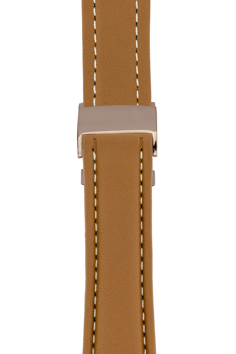 Breitling-Style Calf Deployment Watch Strap in CARAMEL - Image 8