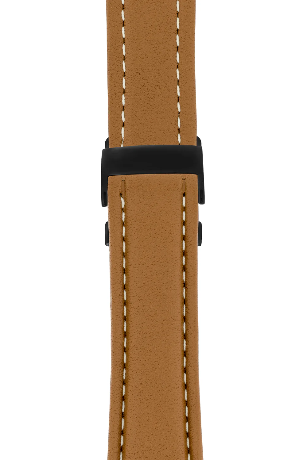 Breitling-Style Calf Deployment Watch Strap in CARAMEL - Image 9