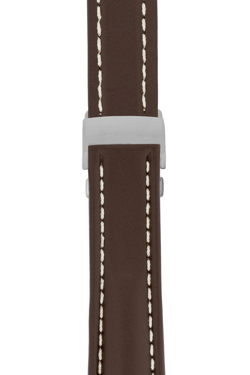 Breitling-Style Calf Deployment Watch Strap in Chocolate Brown - Image 3