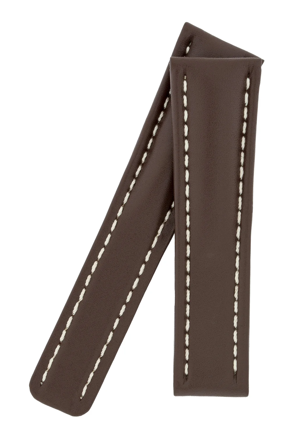 Breitling-Style Calf Deployment Watch Strap in Chocolate Brown - Image 5