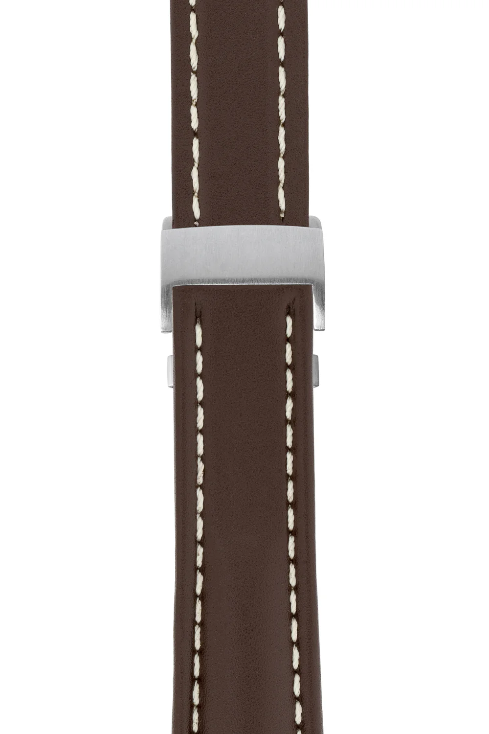 Breitling-Style Calf Deployment Watch Strap in Chocolate Brown - Image 6