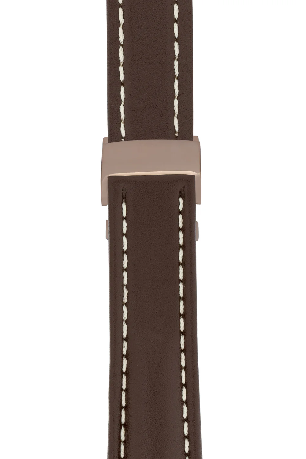Breitling-Style Calf Deployment Watch Strap in Chocolate Brown - Image 8