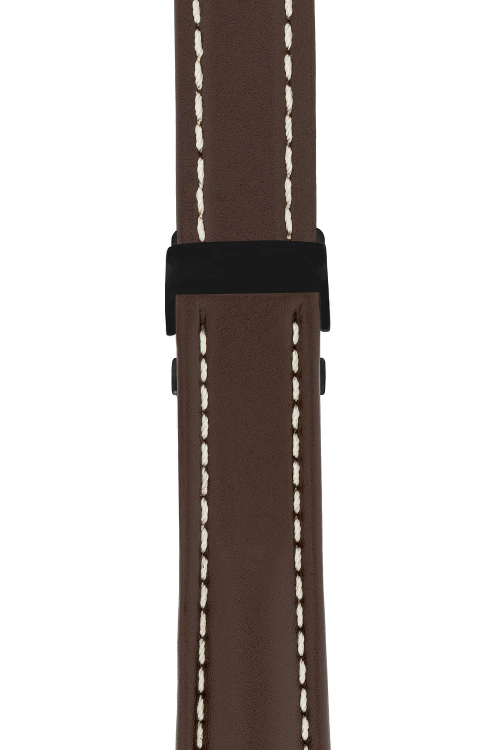Breitling-Style Calf Deployment Watch Strap in Chocolate Brown - Image 9