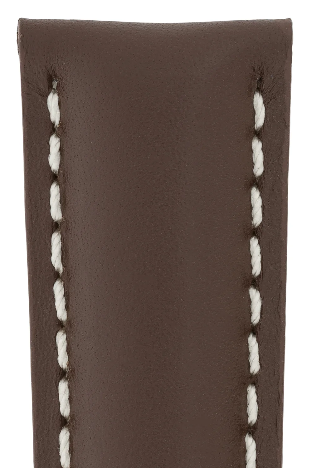 Breitling-Style Calf Leather Watch Strap & Buckle Chocolate - Image 2