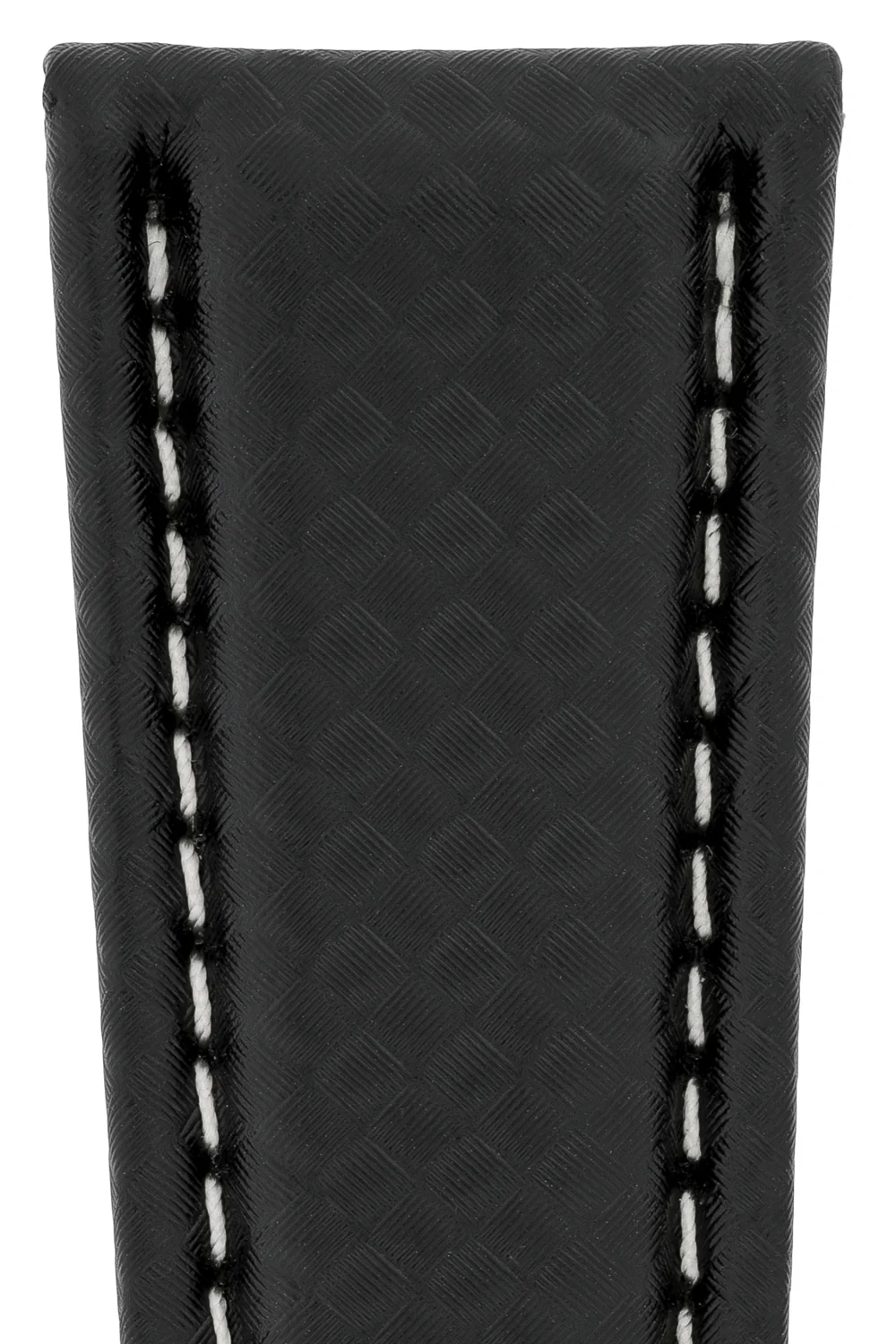 Breitling-Style Carbon-Embossed Deployment Watch Strap Black - Image 2